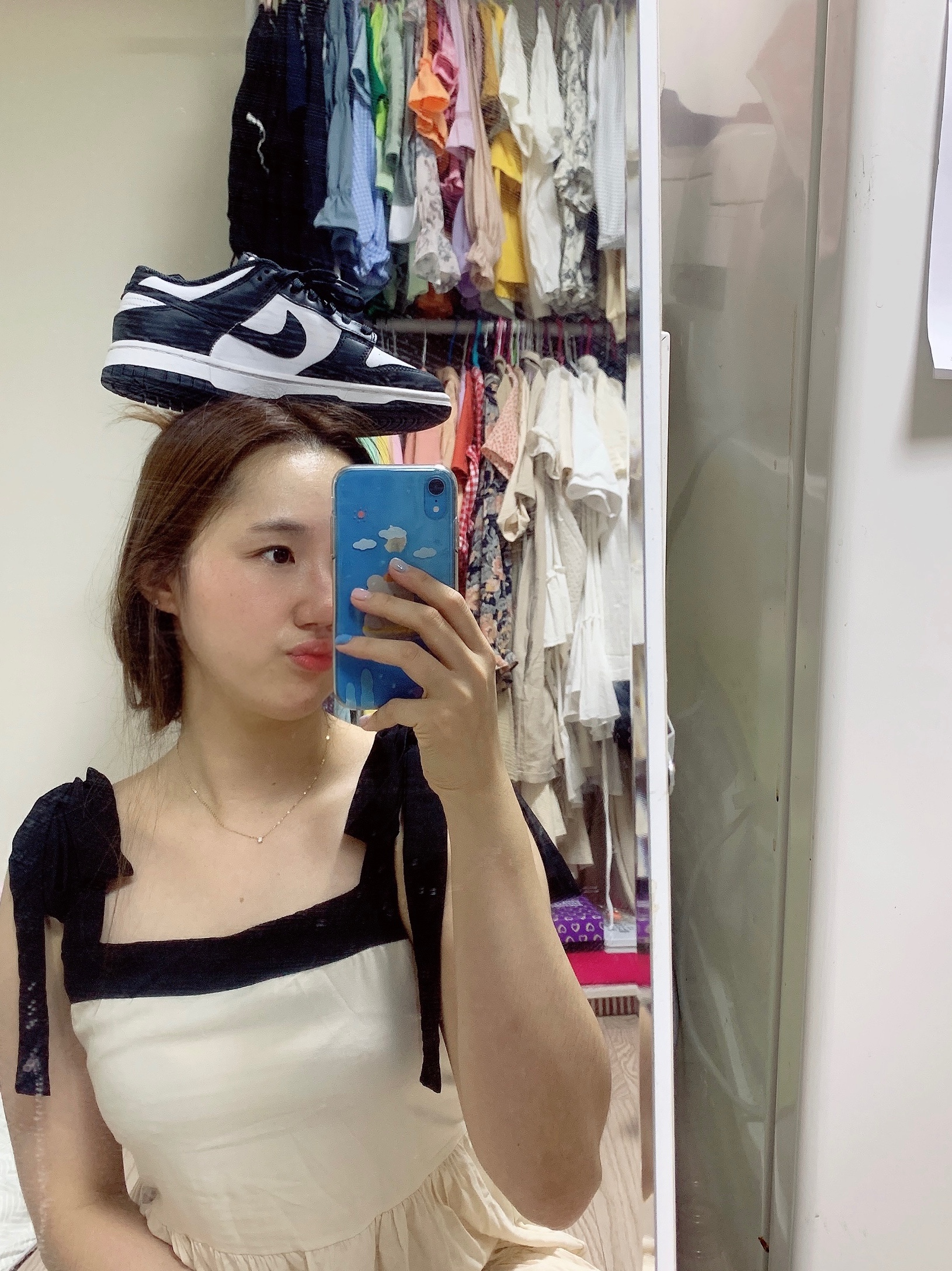 (W) Nike Dunk Low Black 착용 스타일
