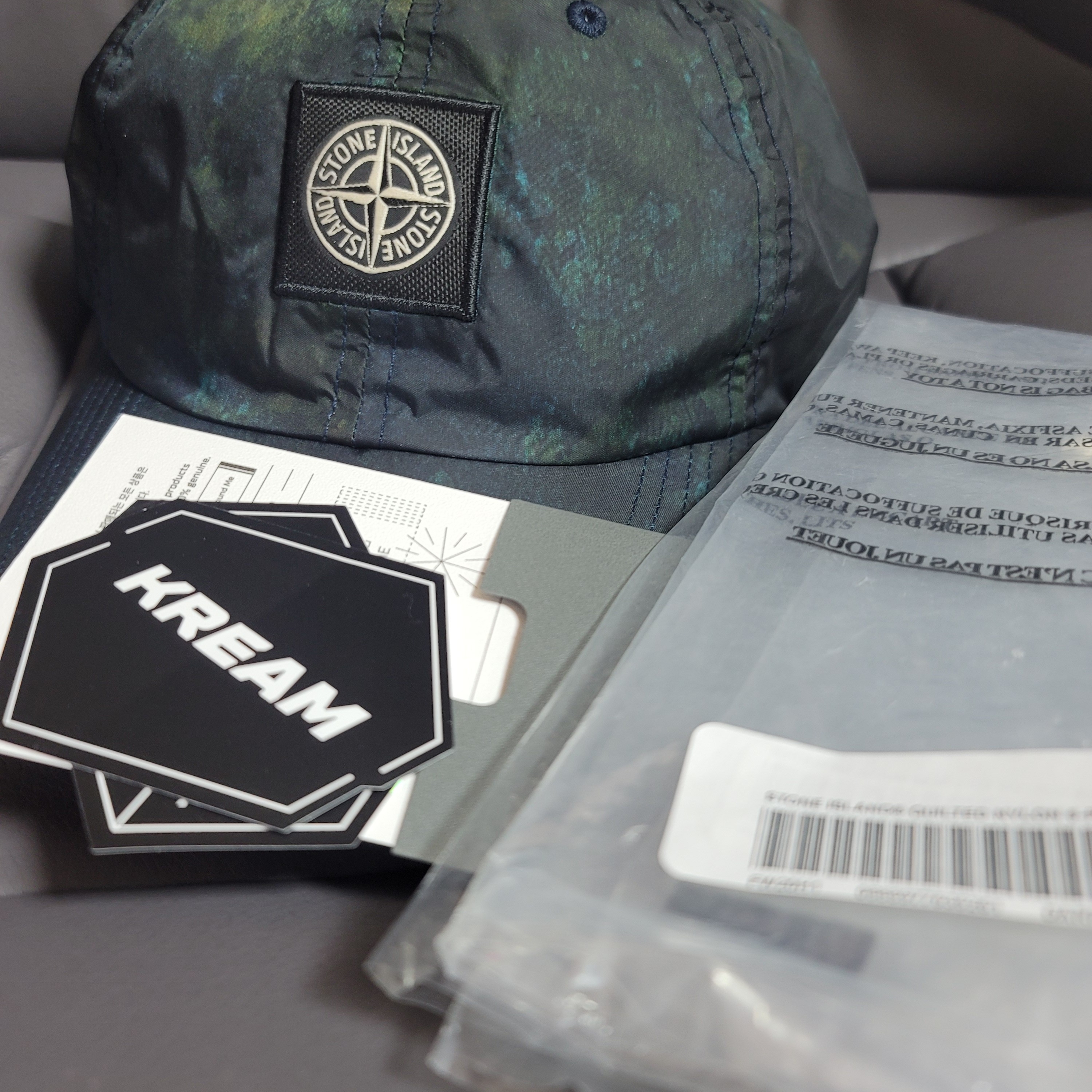 Supreme x Stone Island Painted Camo Nylon 6-Panel Black - 20FW 착용 스타일