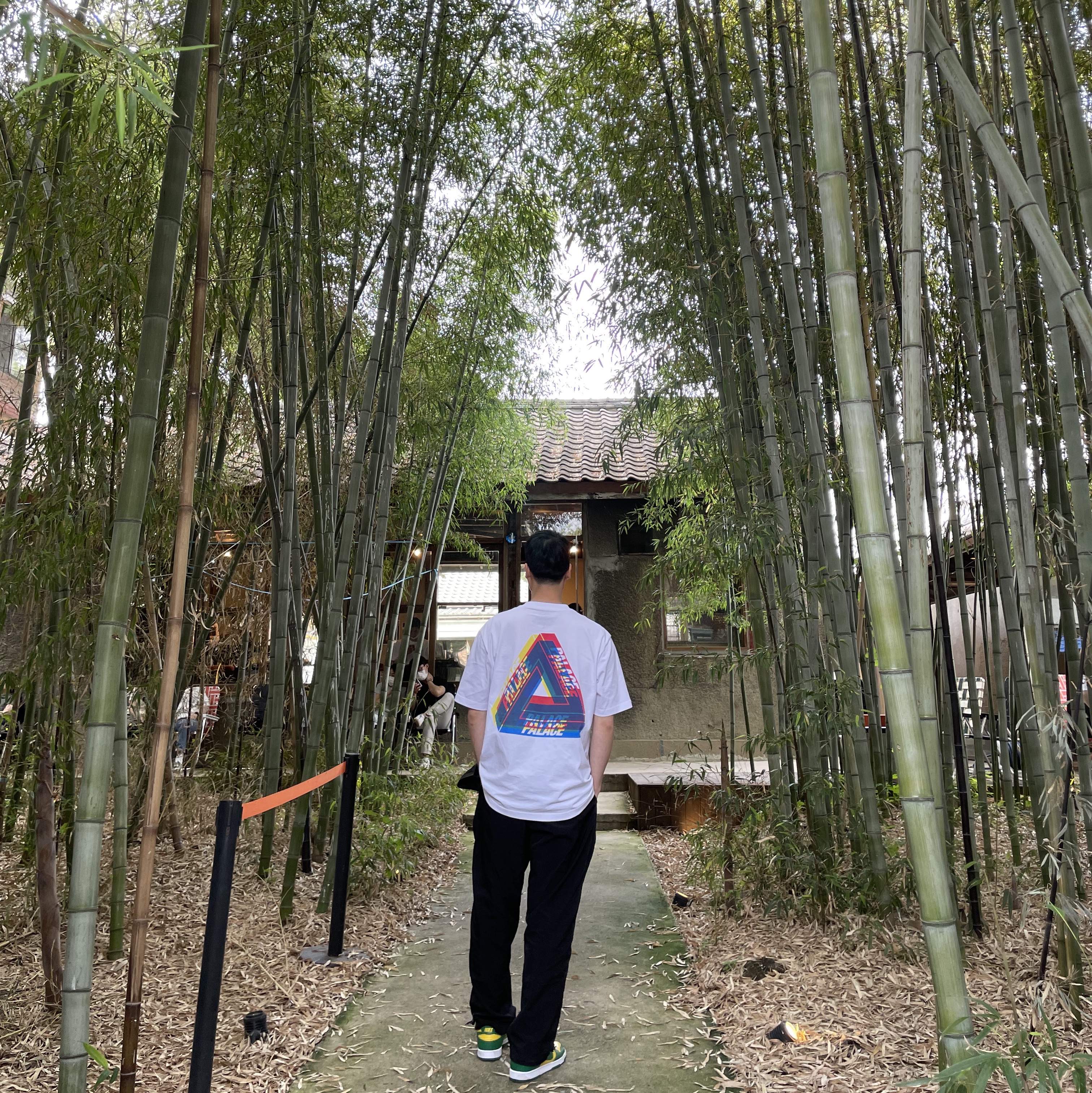 Palace Tri-Ferg Colour Blur T-Shirt White - 20FW, Nike Dunk Low SP Brazil 2020 착용 스타일 - 3