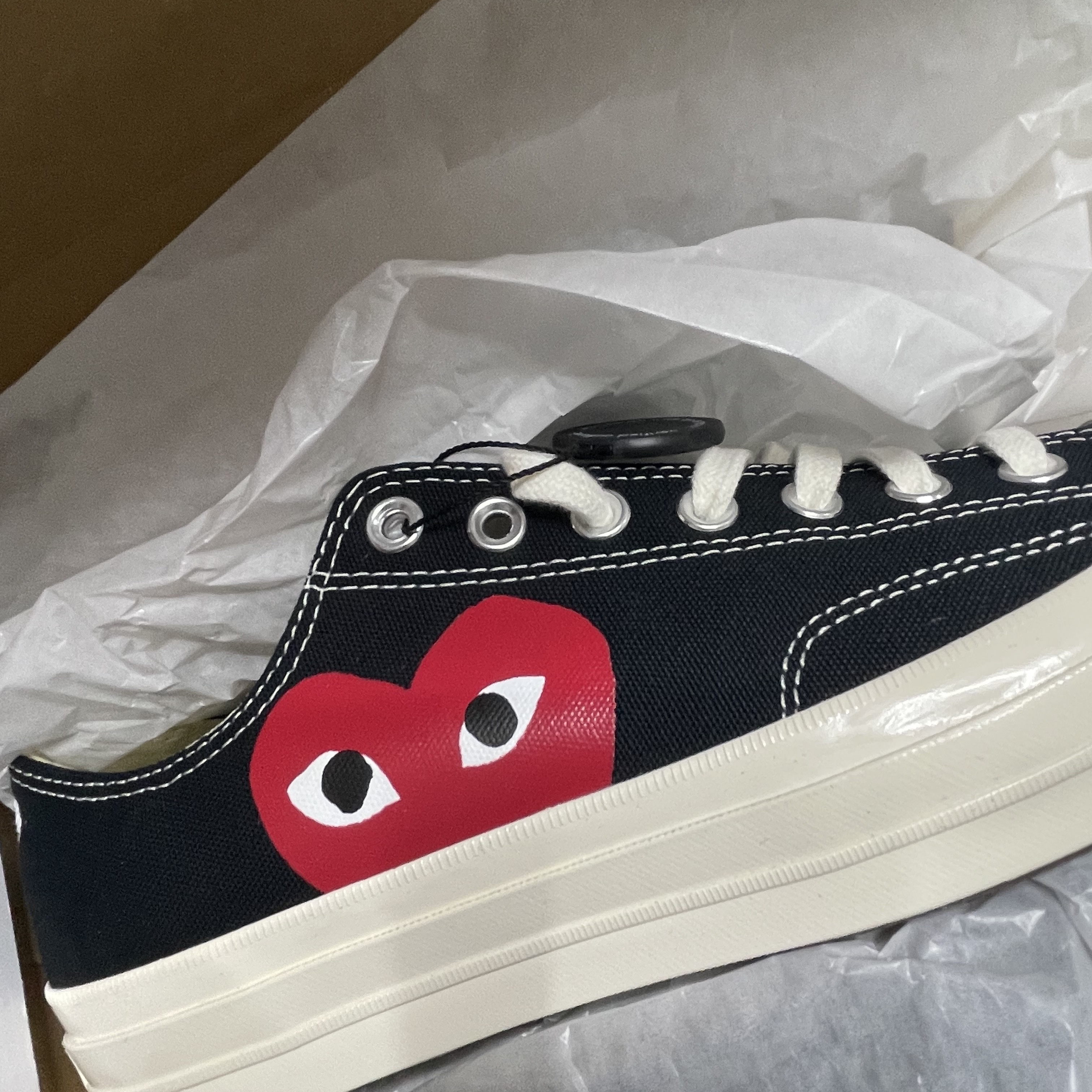 Converse x Play Comme des Garcons Chuck 70 Ox Black 착용 스타일