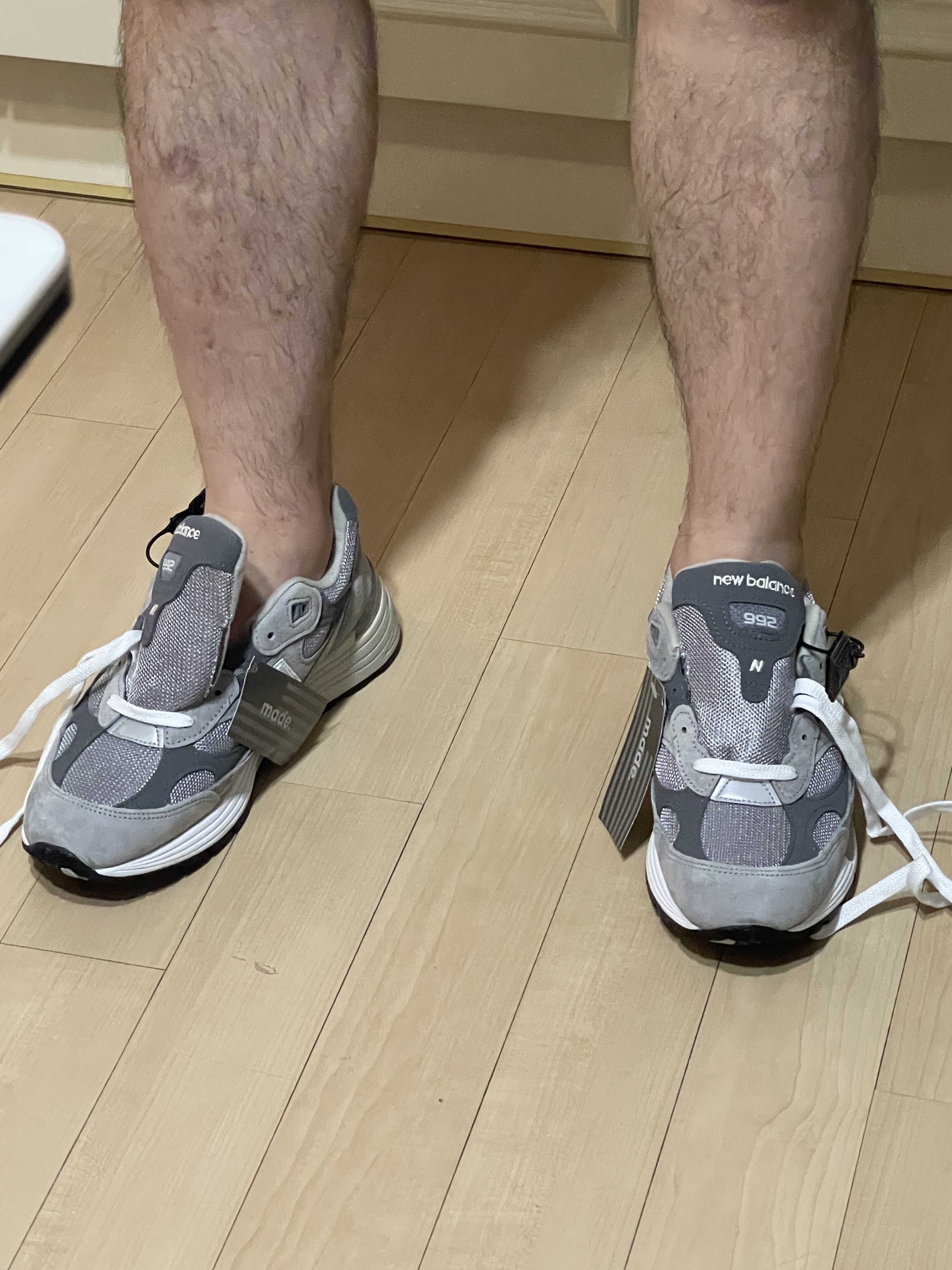 New Balance 992 Made in USA Grey - D Standard 착용 스타일 - 2