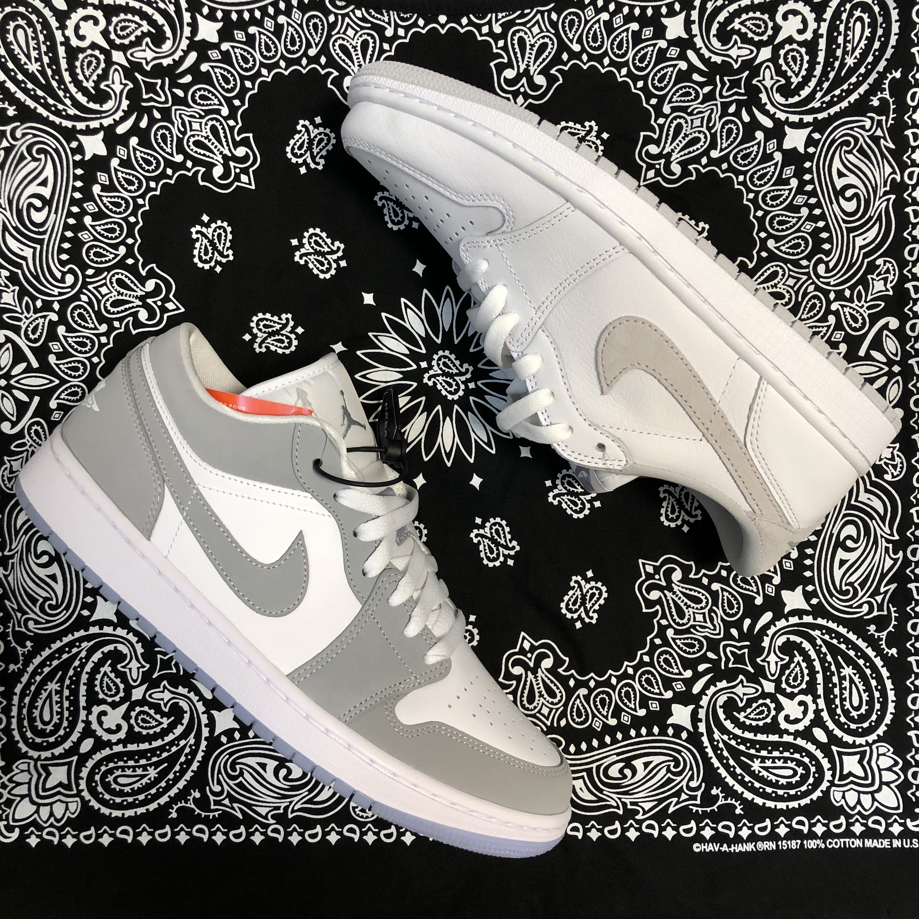 (W) Jordan 1 Low White Wolf Grey, Jordan 1 Low OG Neutral Grey 착용 스타일