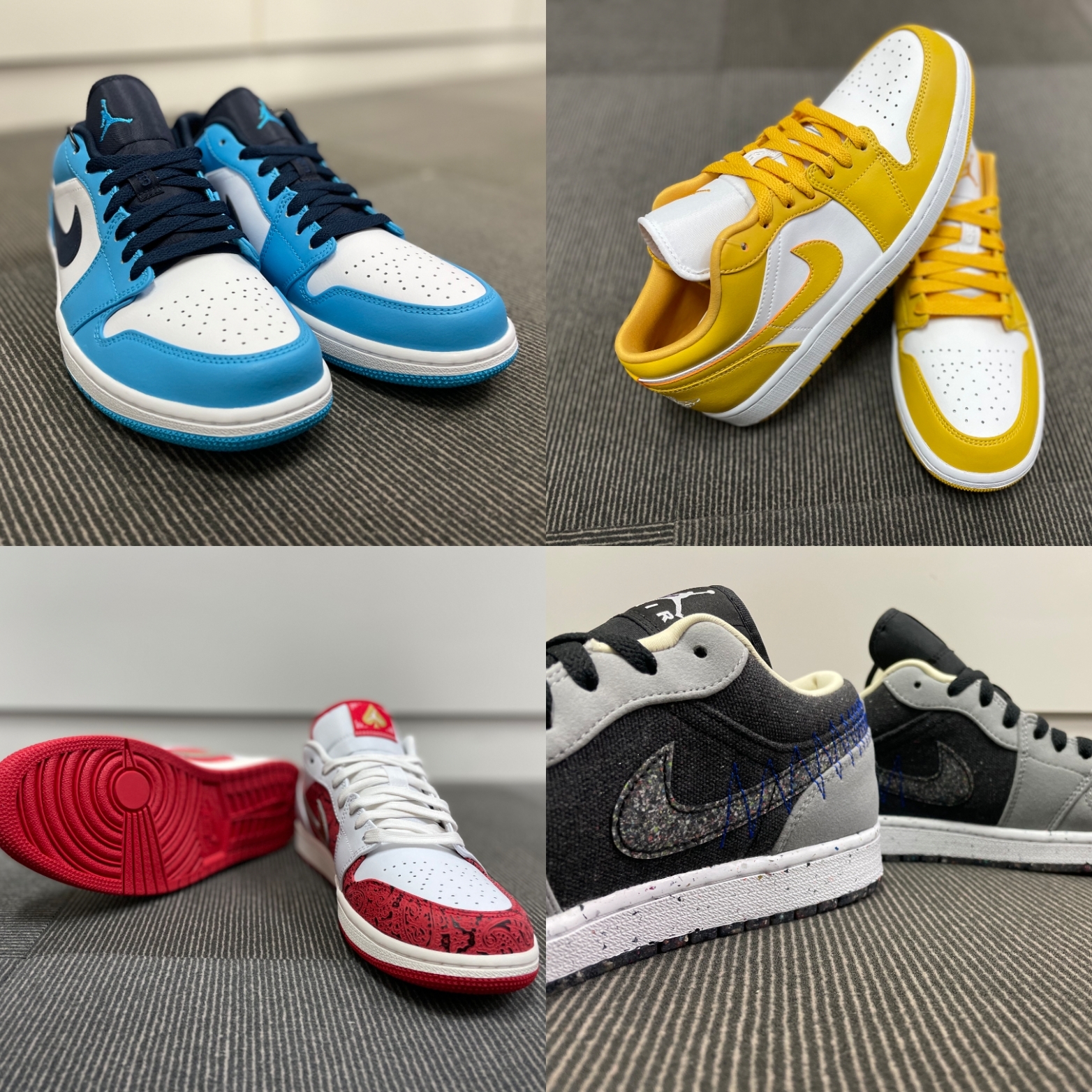 Jordan 1 Low Dark Powder Blue, Jordan 1 Low Pollen 착용 스타일