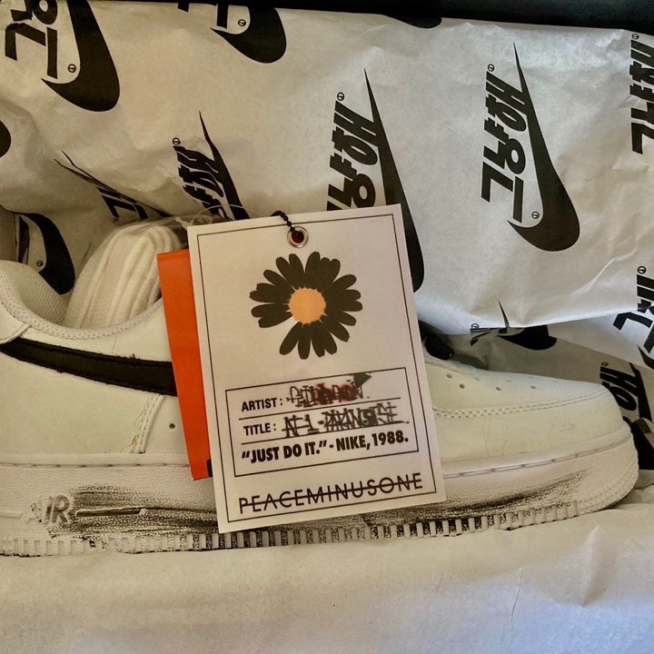 Nike x Peaceminusone Air Force 1 Low Para-Noise 2.0 착용 스타일