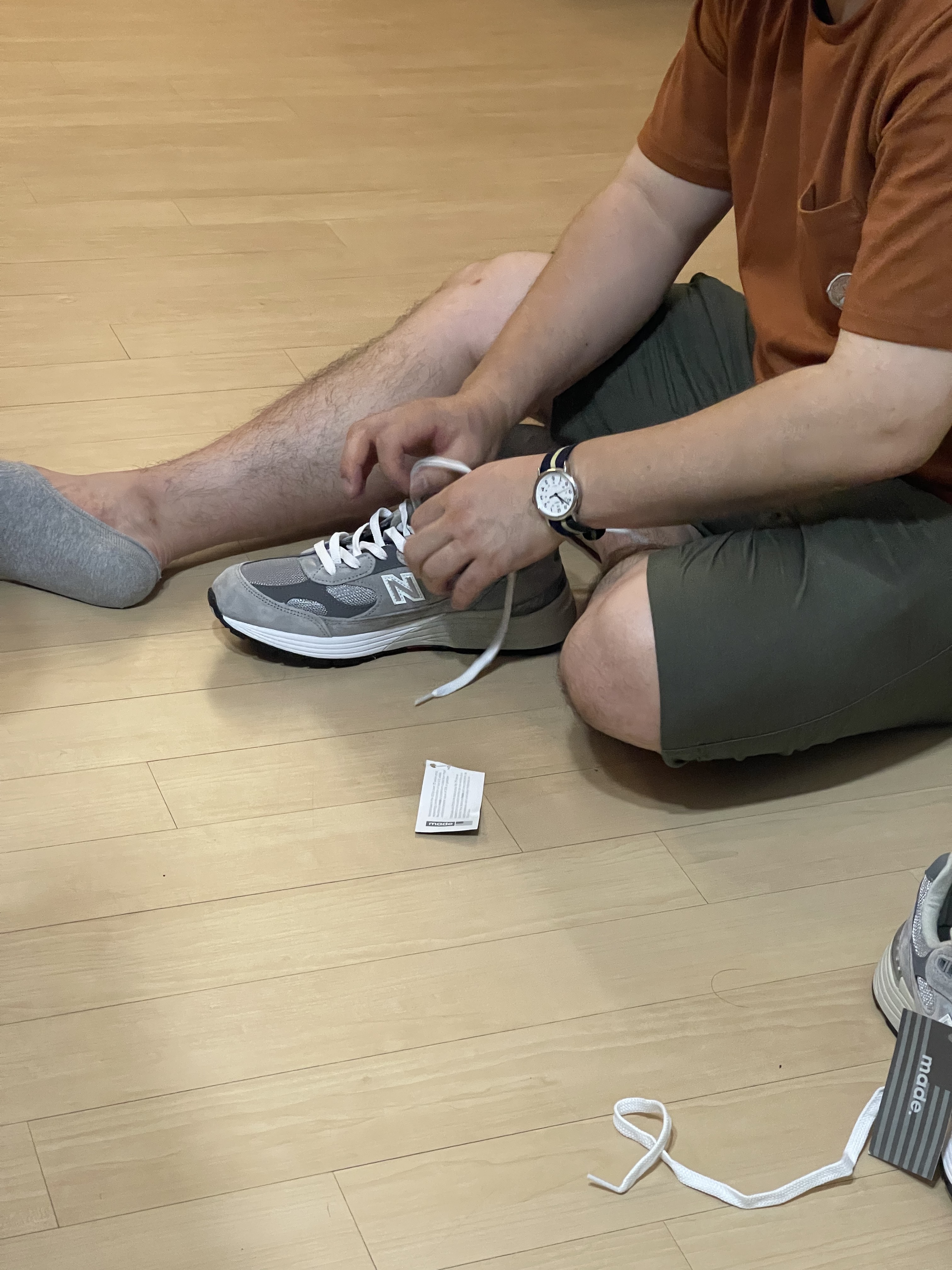 New Balance 992 Made in USA Grey - D Standard 착용 스타일 - 3