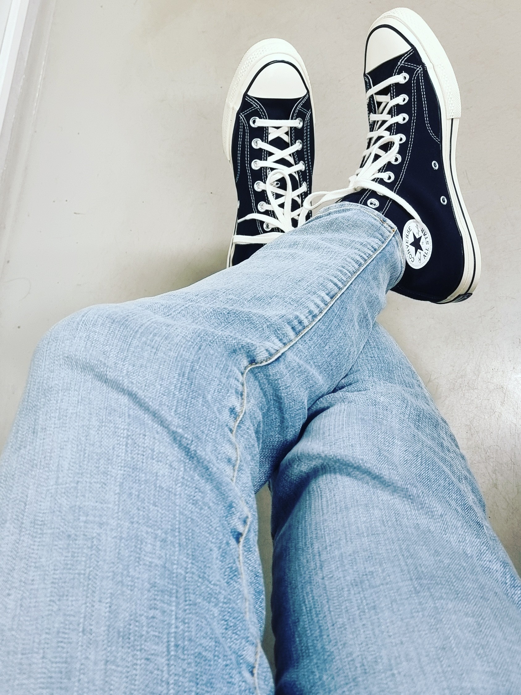 Converse Chuck 70 Hi Black 착용 스타일