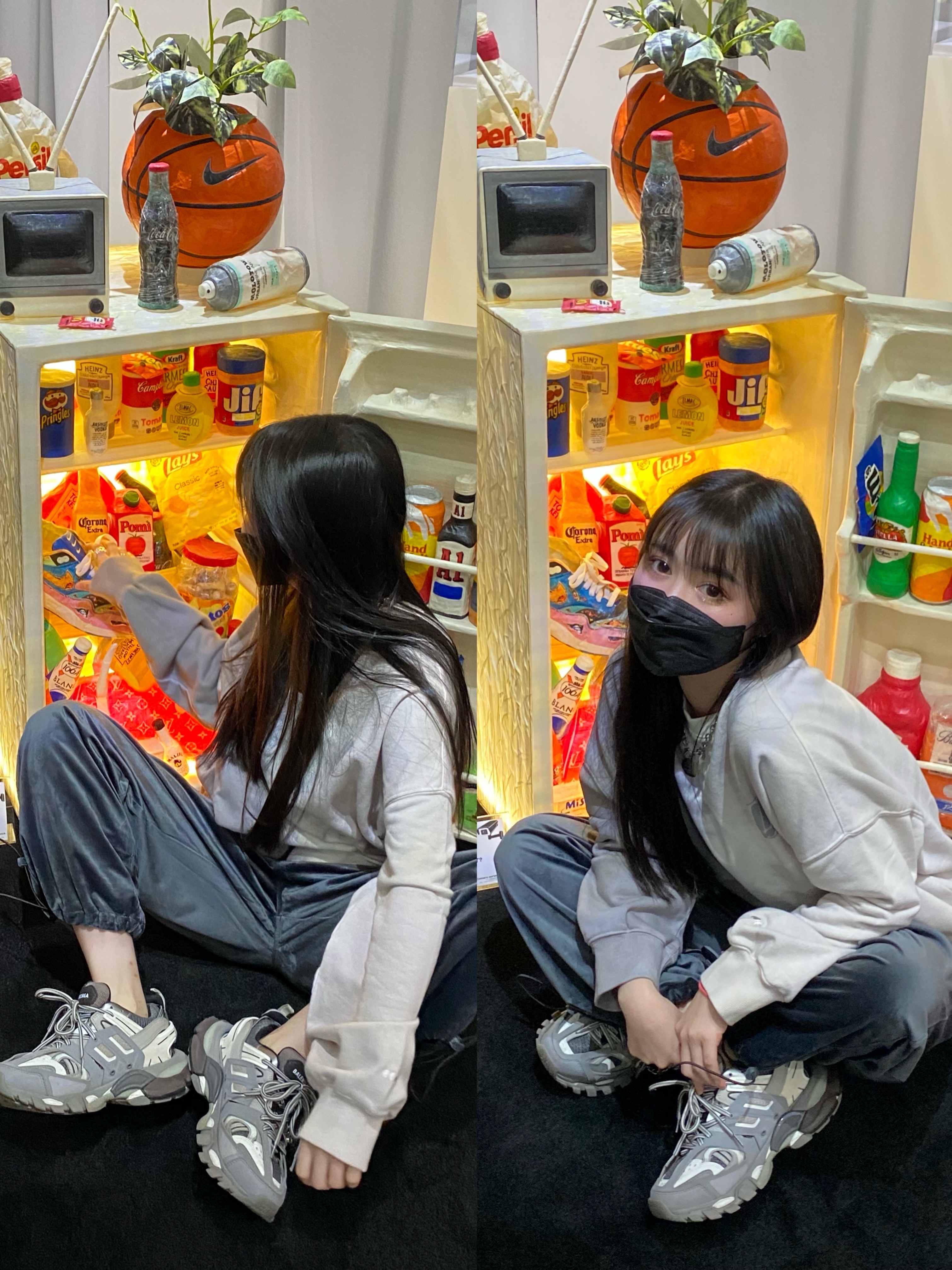 Balenciaga Track Sneakers Grey White 2019 착용 스타일