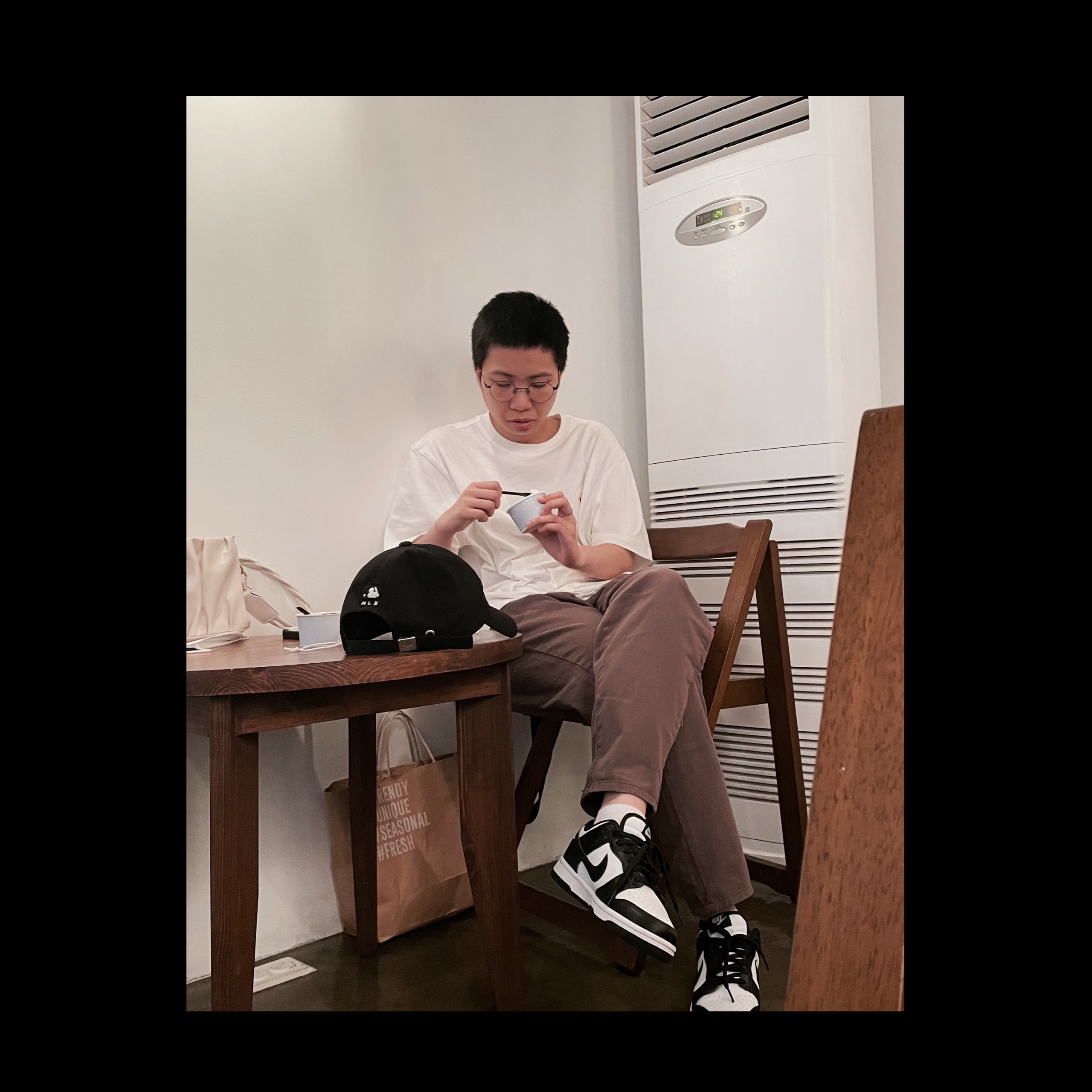 (W) Nike Dunk Low Black 착용 스타일