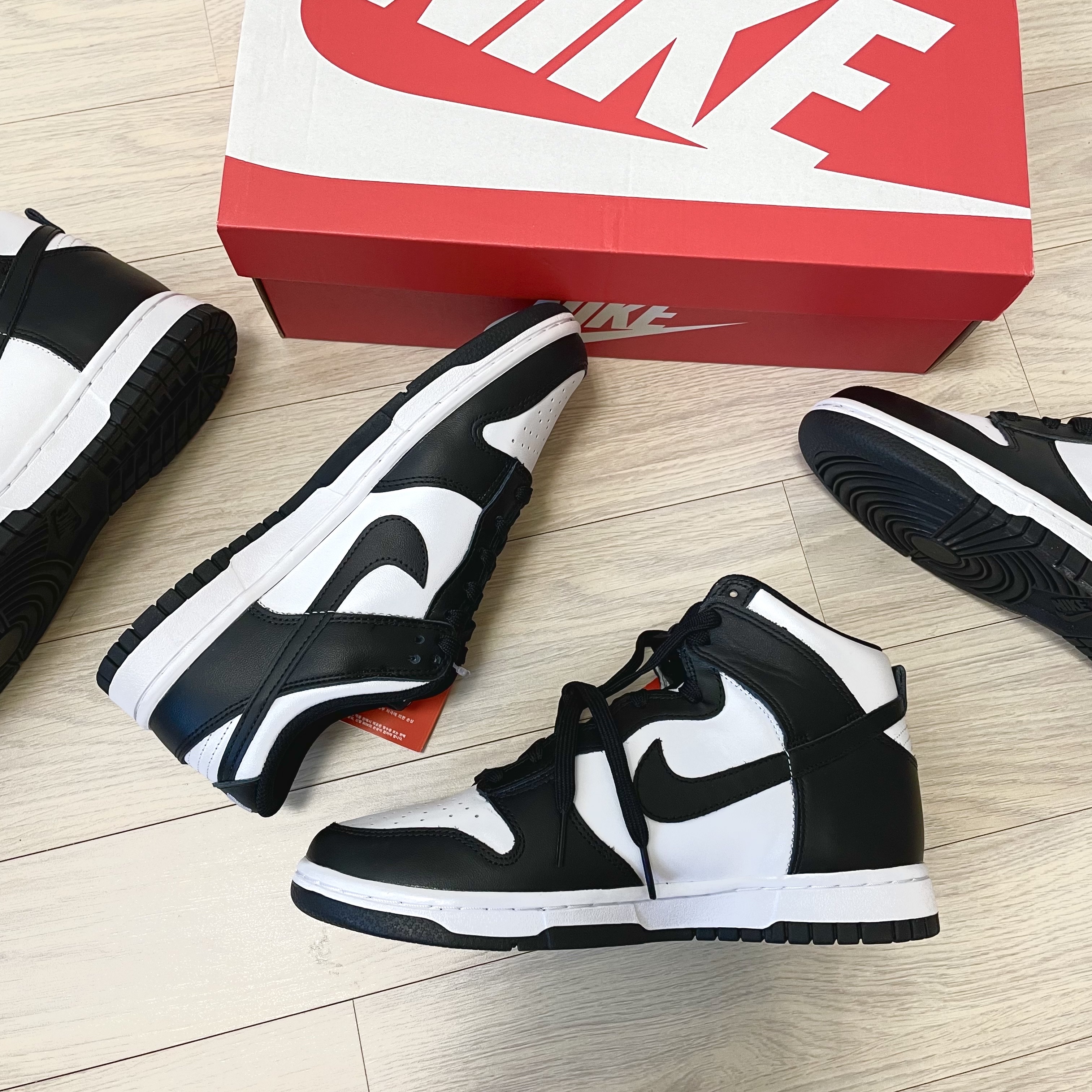 (W) Nike Dunk Low Black, (W) Nike Dunk High Black and White 착용 스타일