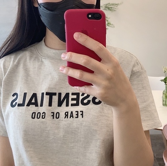 (Kids) Essentials T-Shirt Oatmeal - 21SS 착용 스타일 - 1