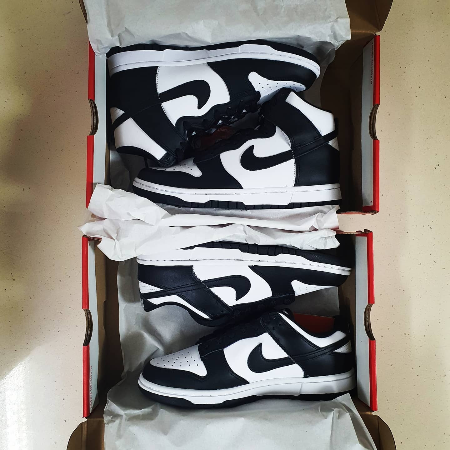 (W) Nike Dunk High Black and White, (W) Nike Dunk Low Black 착용 스타일 - 2