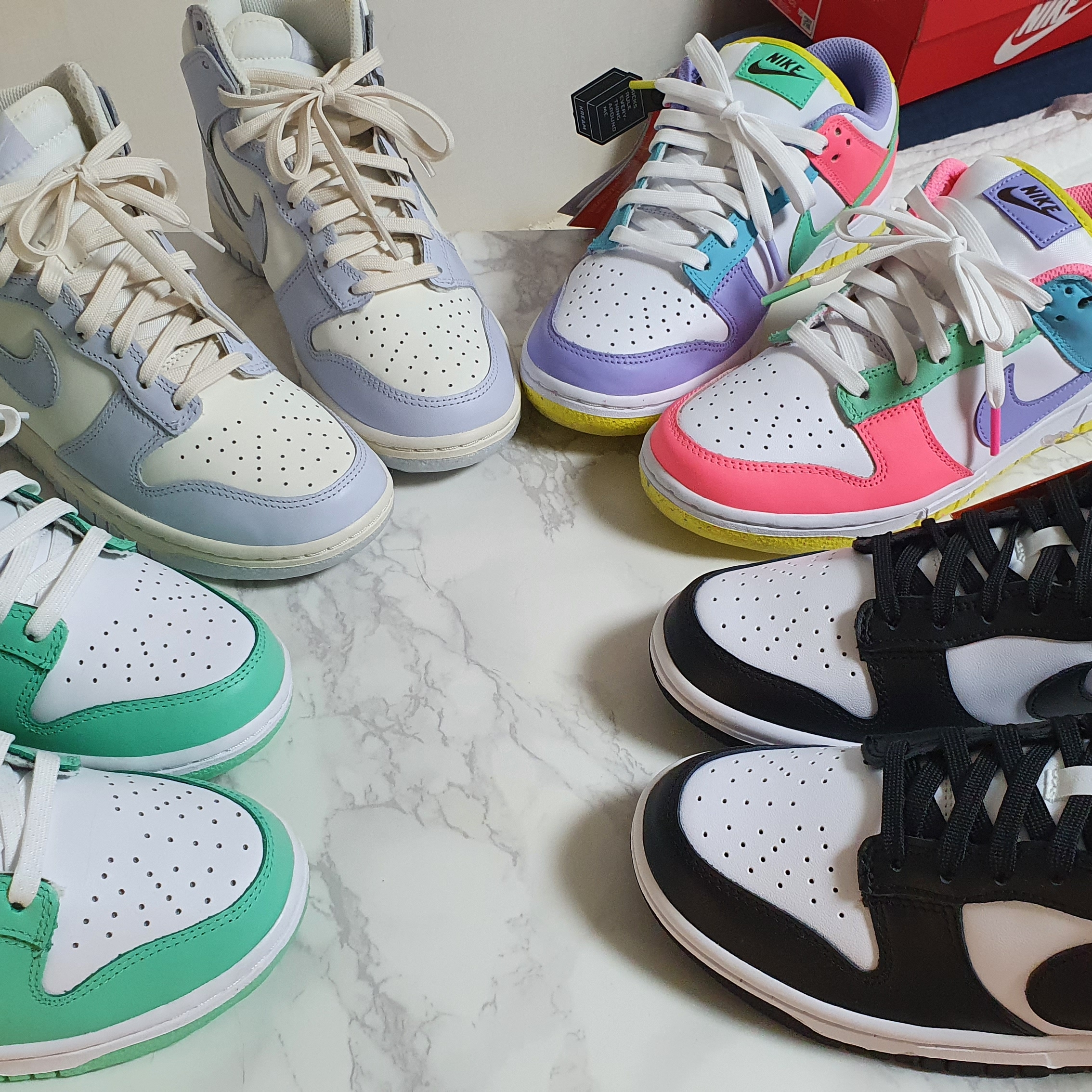 (W) Nike Dunk Low Black, Nike Dunk Low Retro Black 착용 스타일 - 3