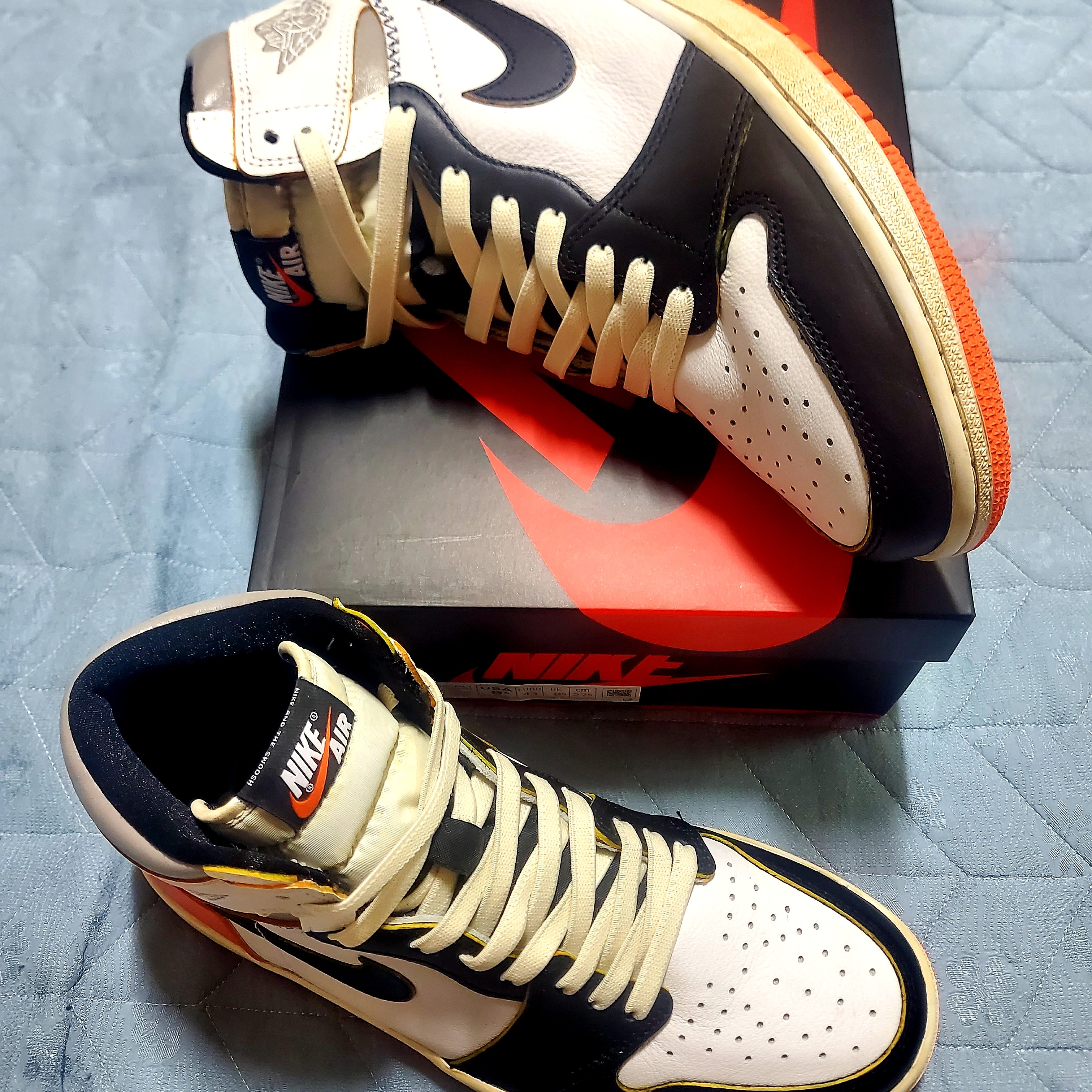 Jordan 1 Retro High OG Electro Orange 착용 스타일 - 3