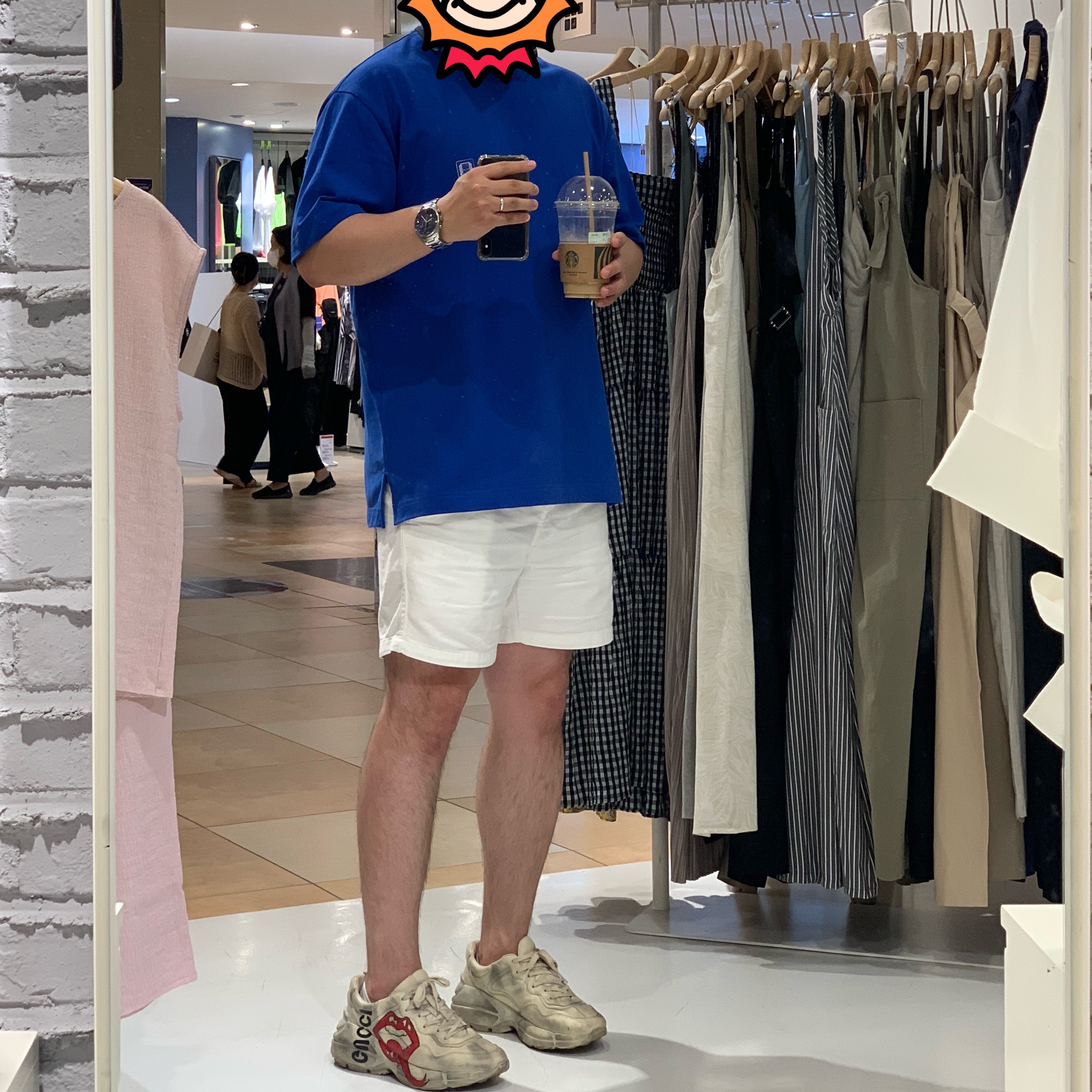Gucci Rhyton Leather Sneakers Mouth 착용 스타일