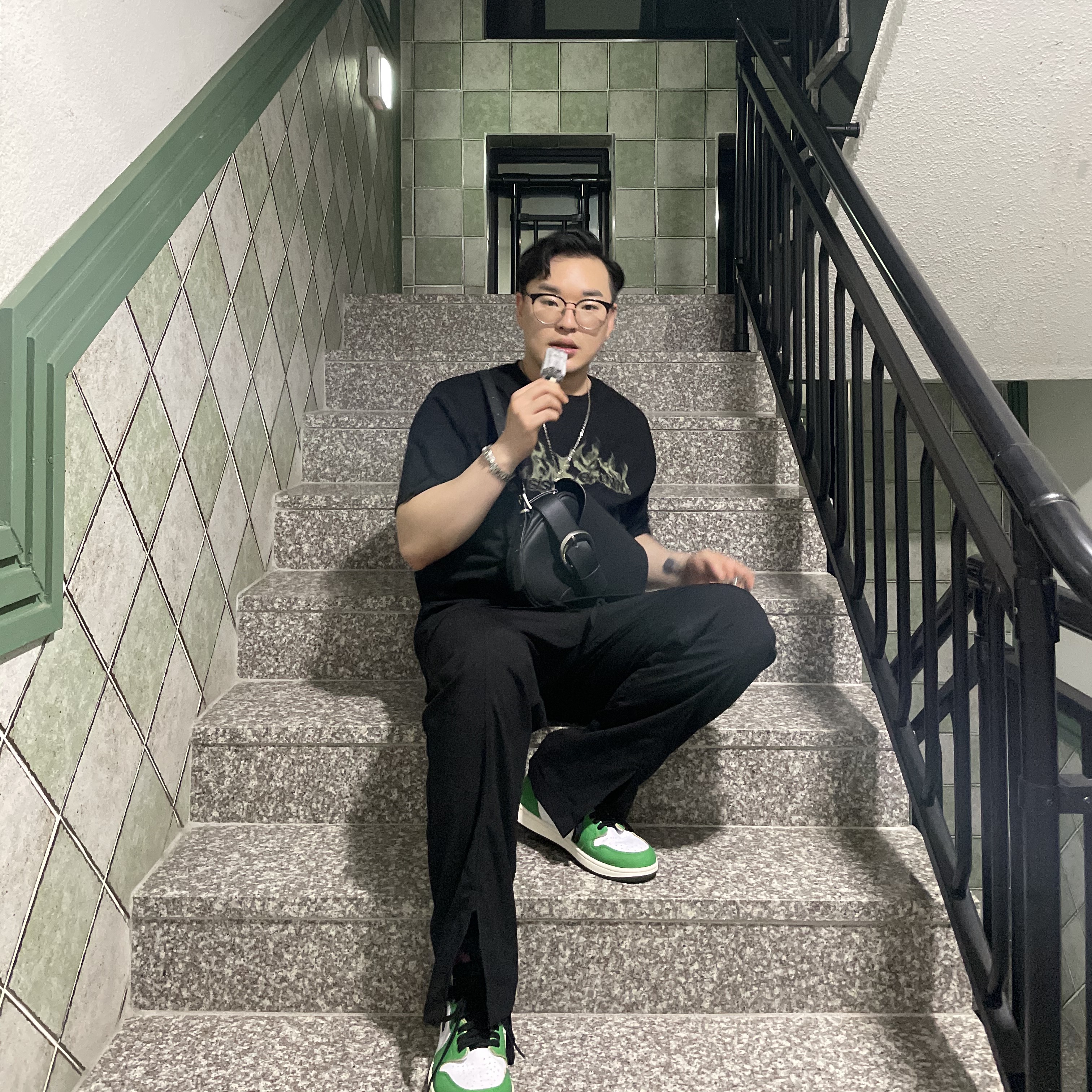 (W) Jordan 1 Retro High OG Lucky Green 착용 스타일