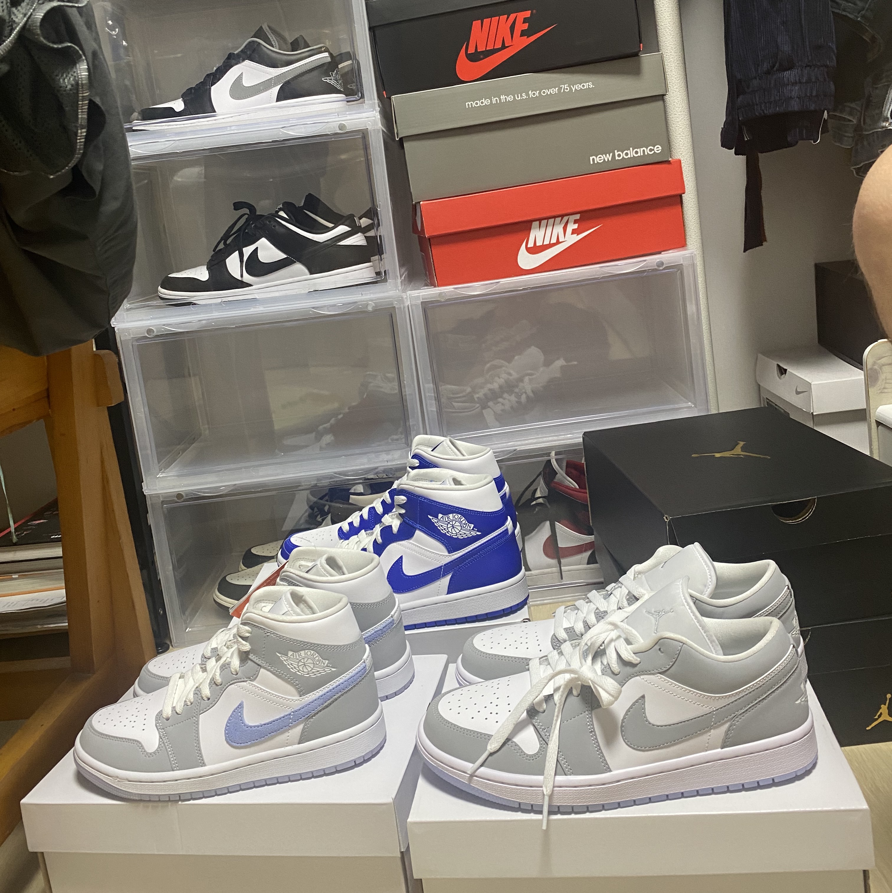 (W) Jordan 1 Mid Wolf Grey, (W) Jordan 1 Low White Wolf Grey 착용 스타일