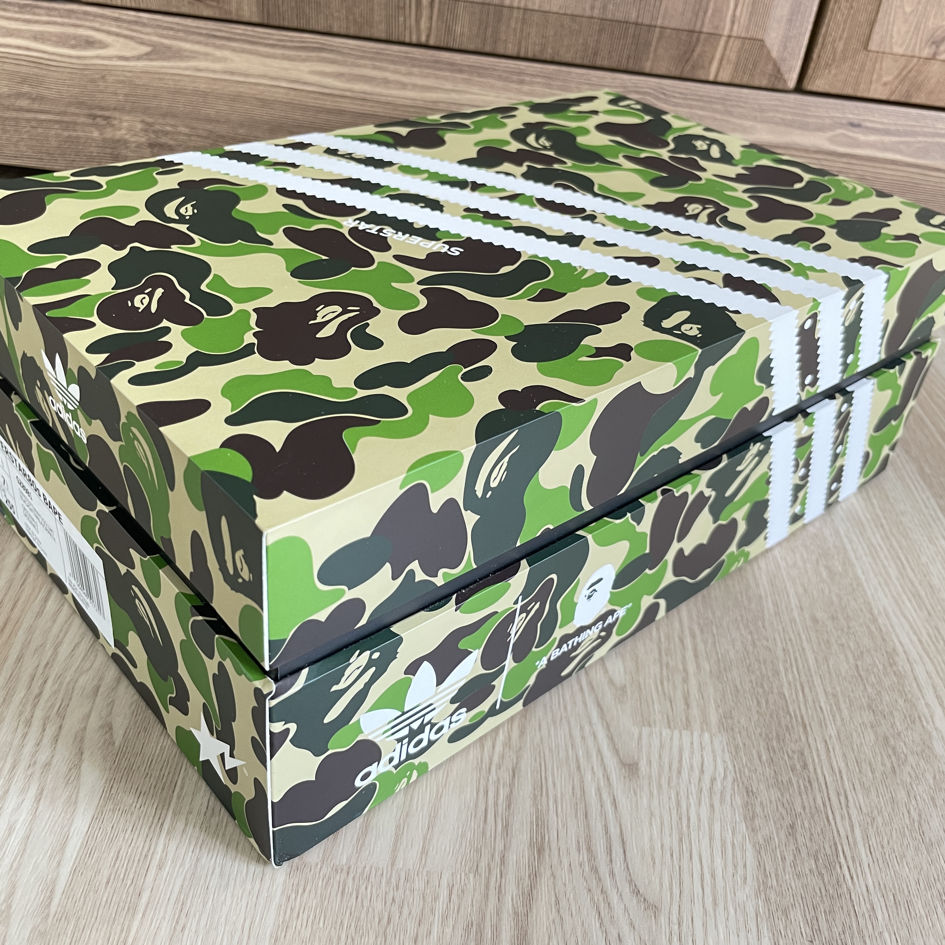 Adidas x BAPE Superstar 80s Green Camo 착용 스타일 - 5