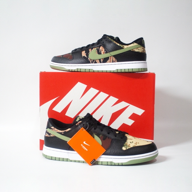 Nike Dunk Low SE Black Multi Camo 착용 스타일 - 2