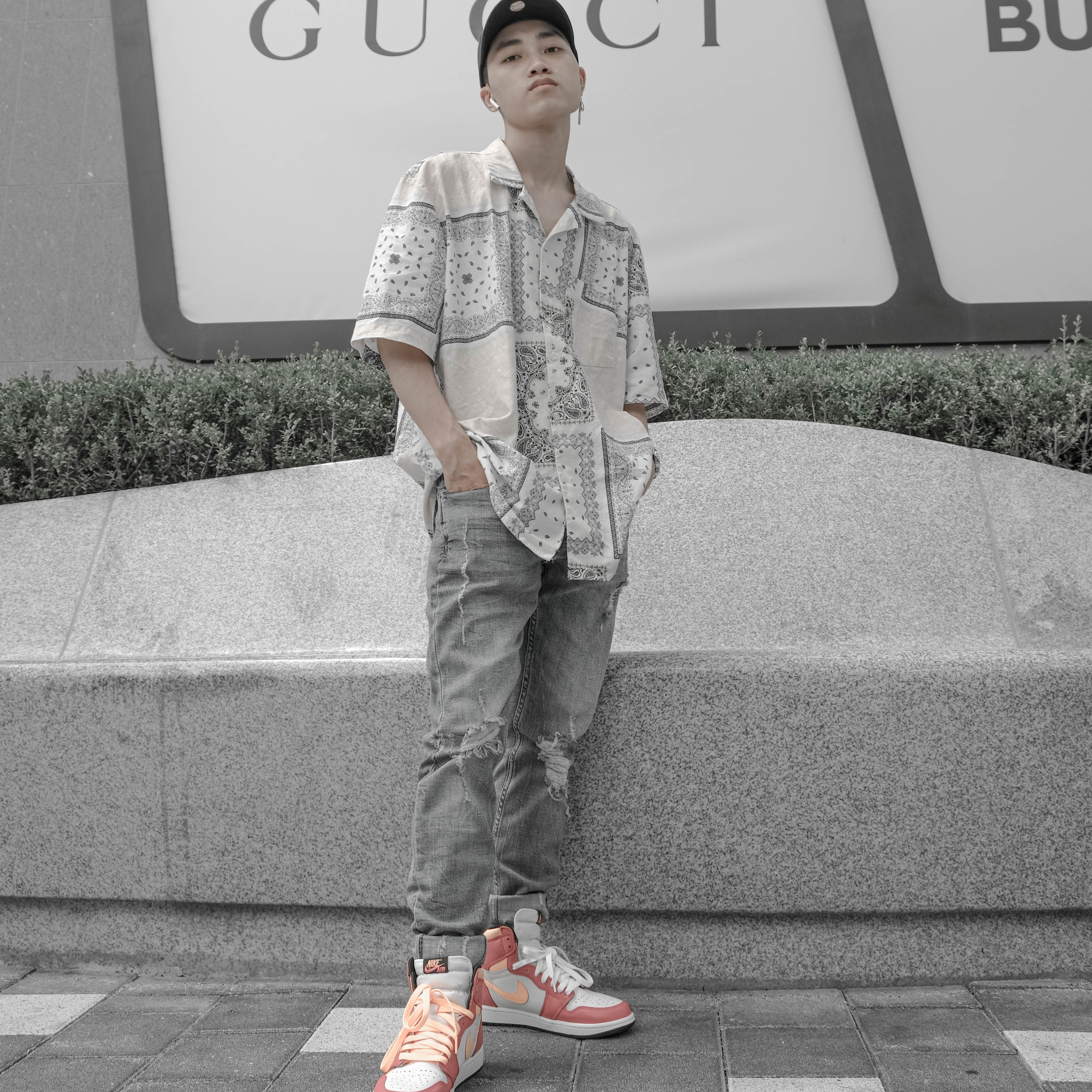 Jordan 1 Retro High OG Light Fusion Red 착용 스타일