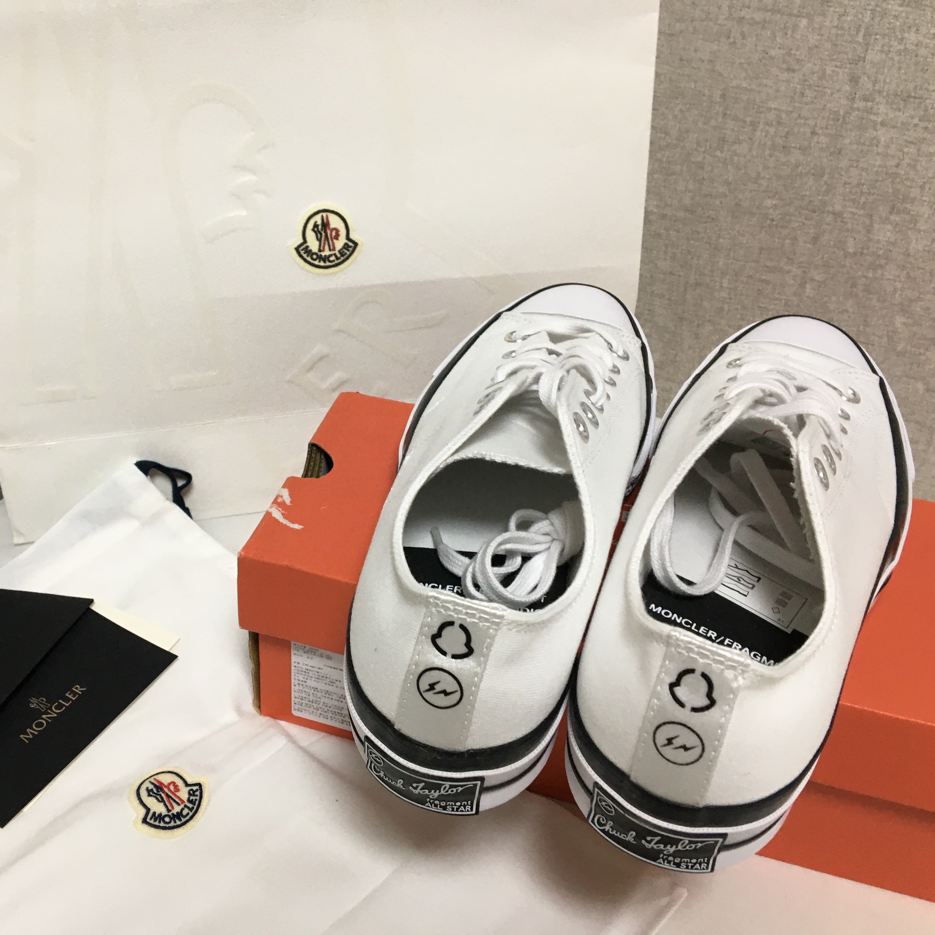 Converse x Moncler x Fragment Chuck 70 Ox White 착용 스타일