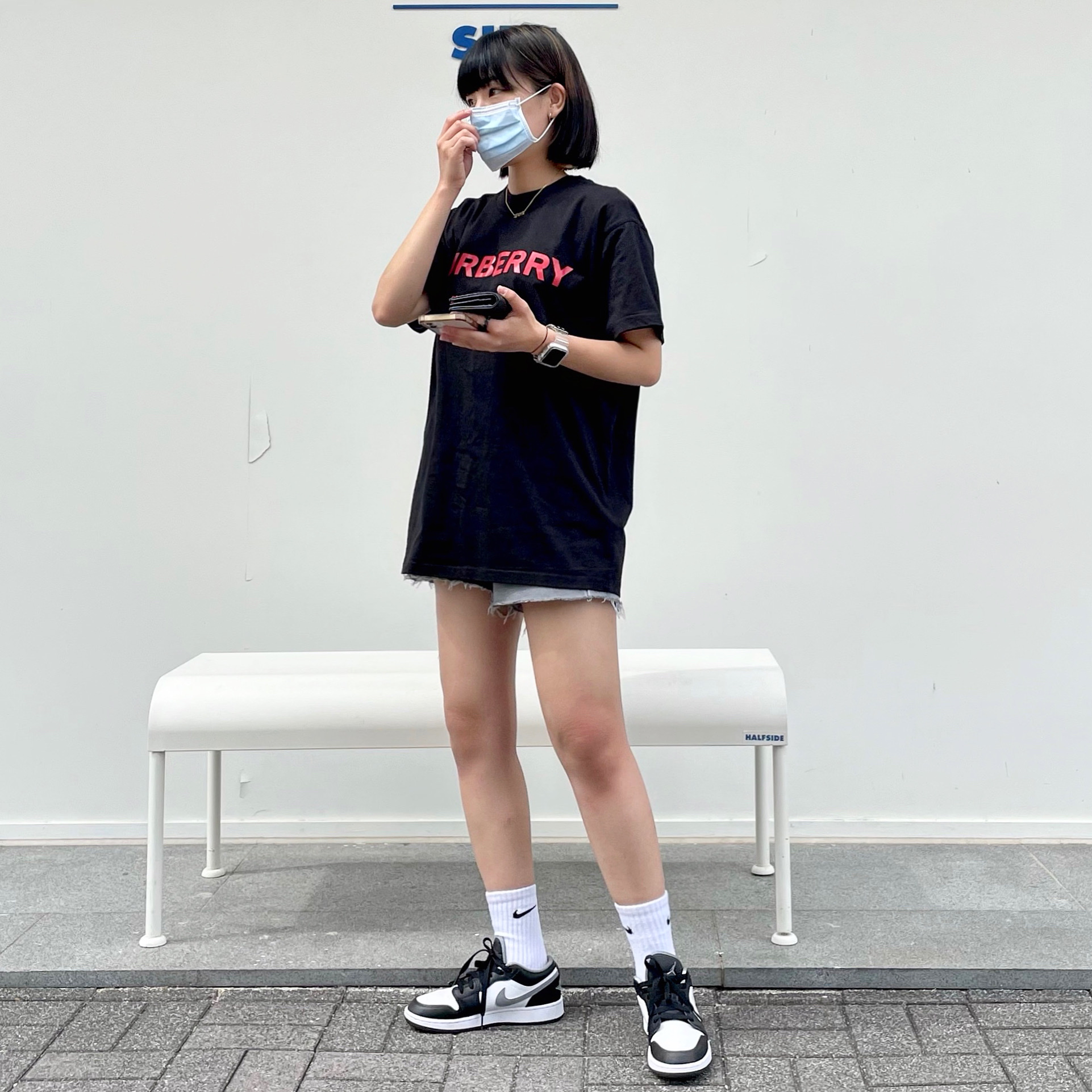 Jordan 1 Low Black Particle Grey, (GS) Jordan 1 Low Black Particle Grey 착용 스타일