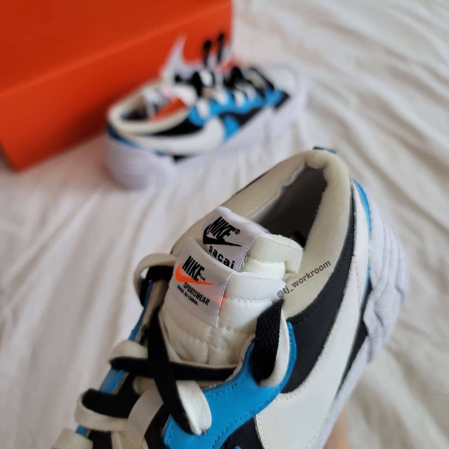 Nike x Sacai Blazer Low Magma Orange 착용 스타일 - 4