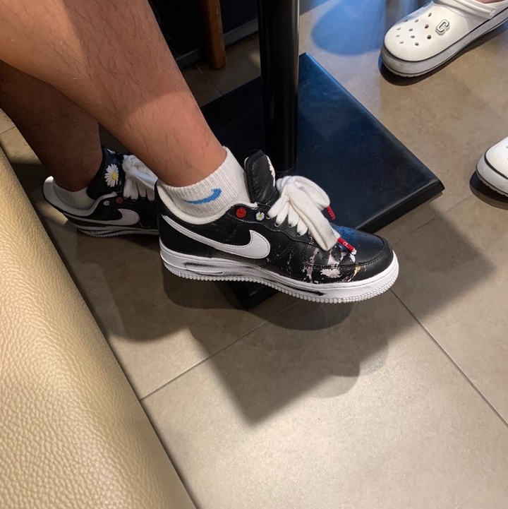 Nike x Peaceminusone Air Force 1 Low Para-Noise, Essentials Sweatshorts Black - 21SS 착용 스타일 - 2