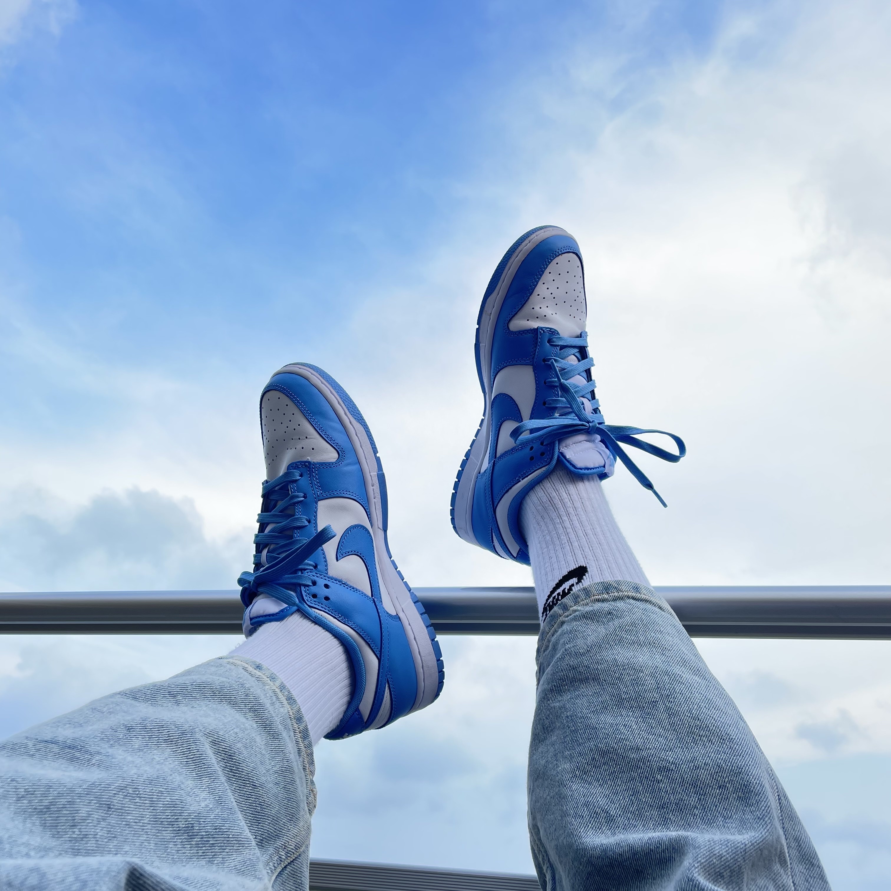 Nike Dunk Low Retro University Blue 착용 스타일