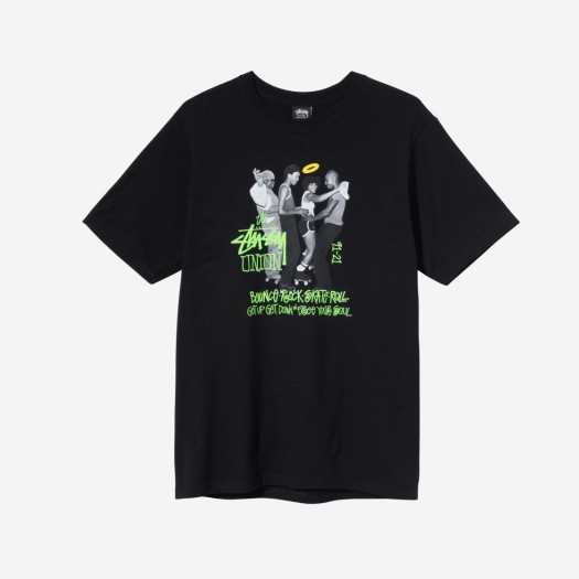스투시 x 유니온 프리 유어 소울 티셔츠 블랙