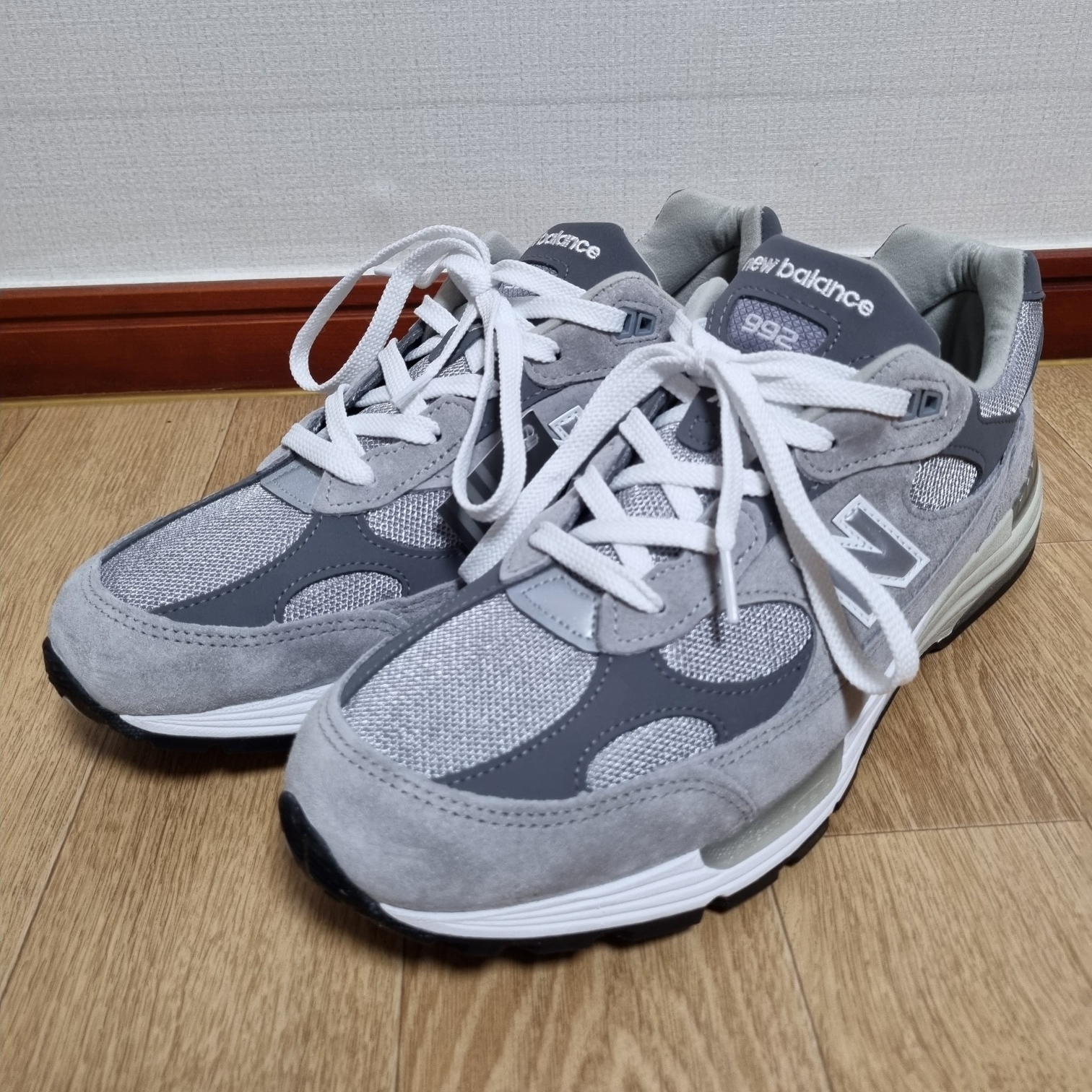New Balance 992 Made in USA Grey - D Standard 착용 스타일