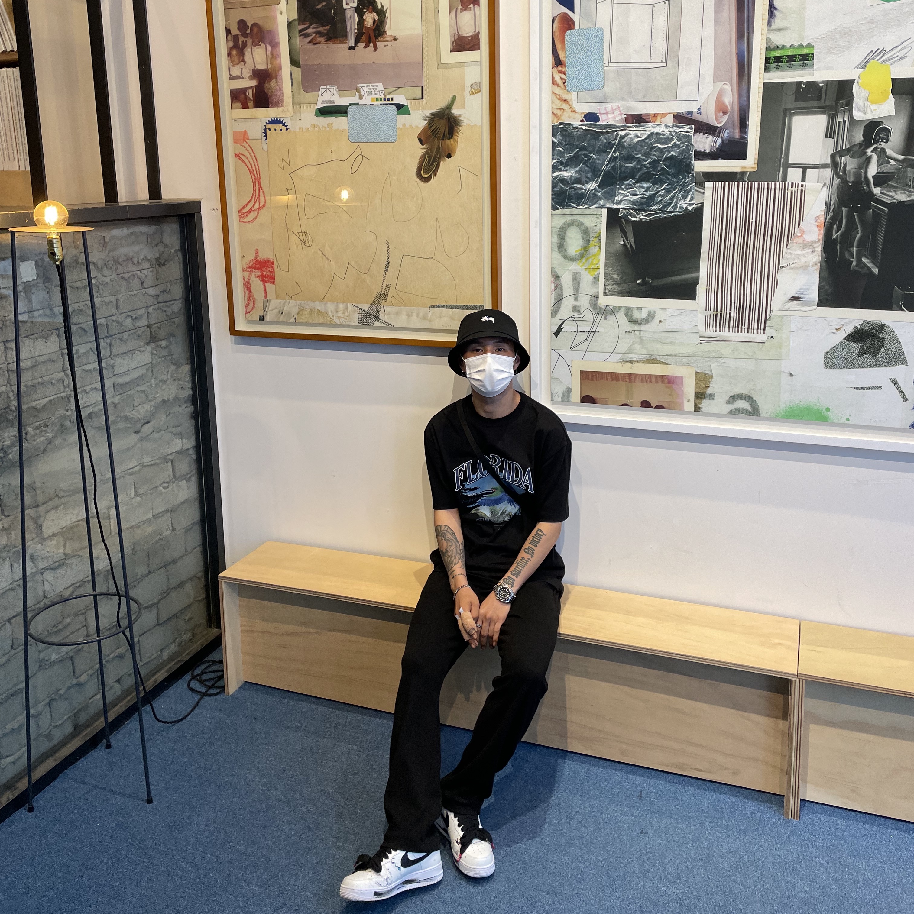 Nike x Peaceminusone Air Force 1 Low Para-Noise 2.0 착용 스타일