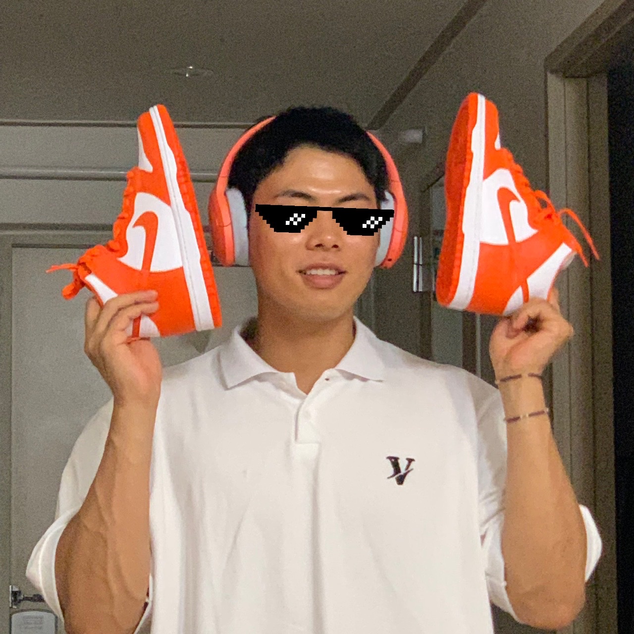 Nike Dunk High Retro Orange Blaze 착용 스타일