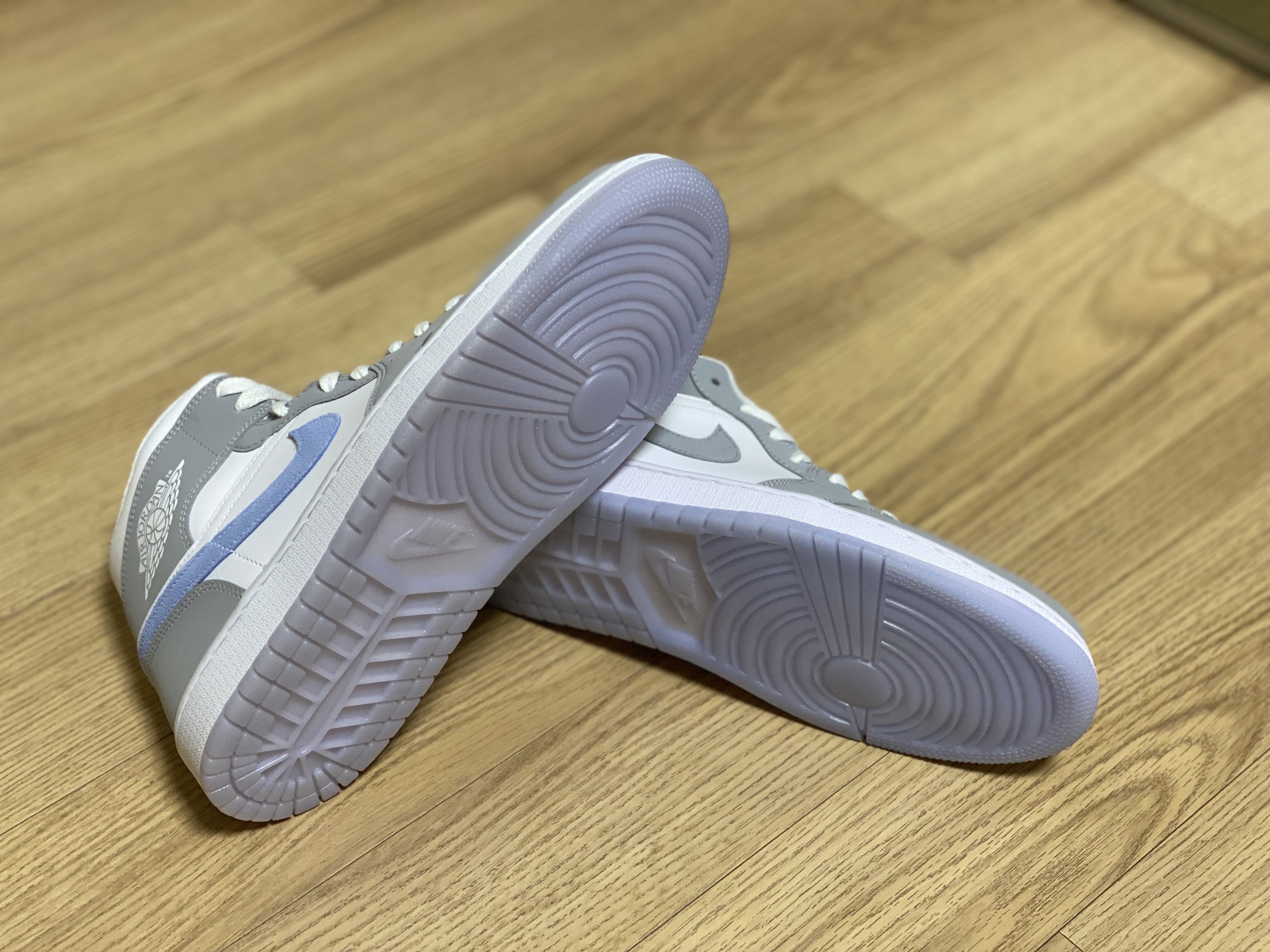 (W) Jordan 1 Low White Wolf Grey, (W) Jordan 1 Mid Wolf Grey 착용 스타일 - 5