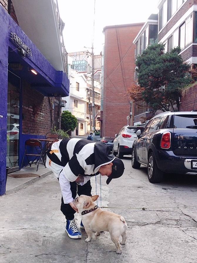 (W) Maison Margiela Tabi High Blue 착용 스타일 - 1