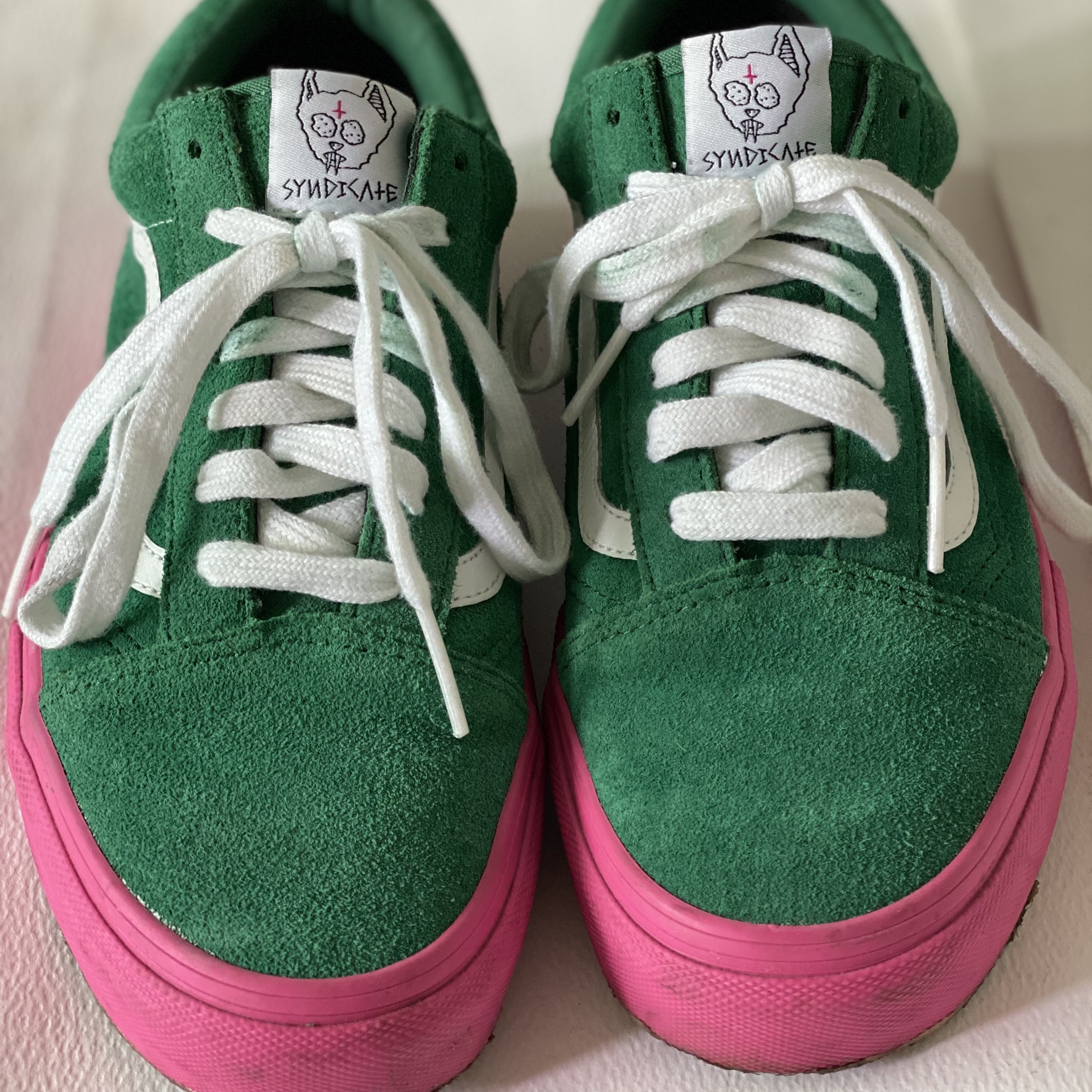Vans x Golf Wang Old Skool Pro S Green Pink 착용 스타일 - 3