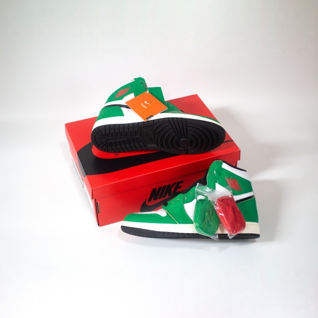 (W) Jordan 1 Retro High OG Lucky Green 착용 스타일 - 2