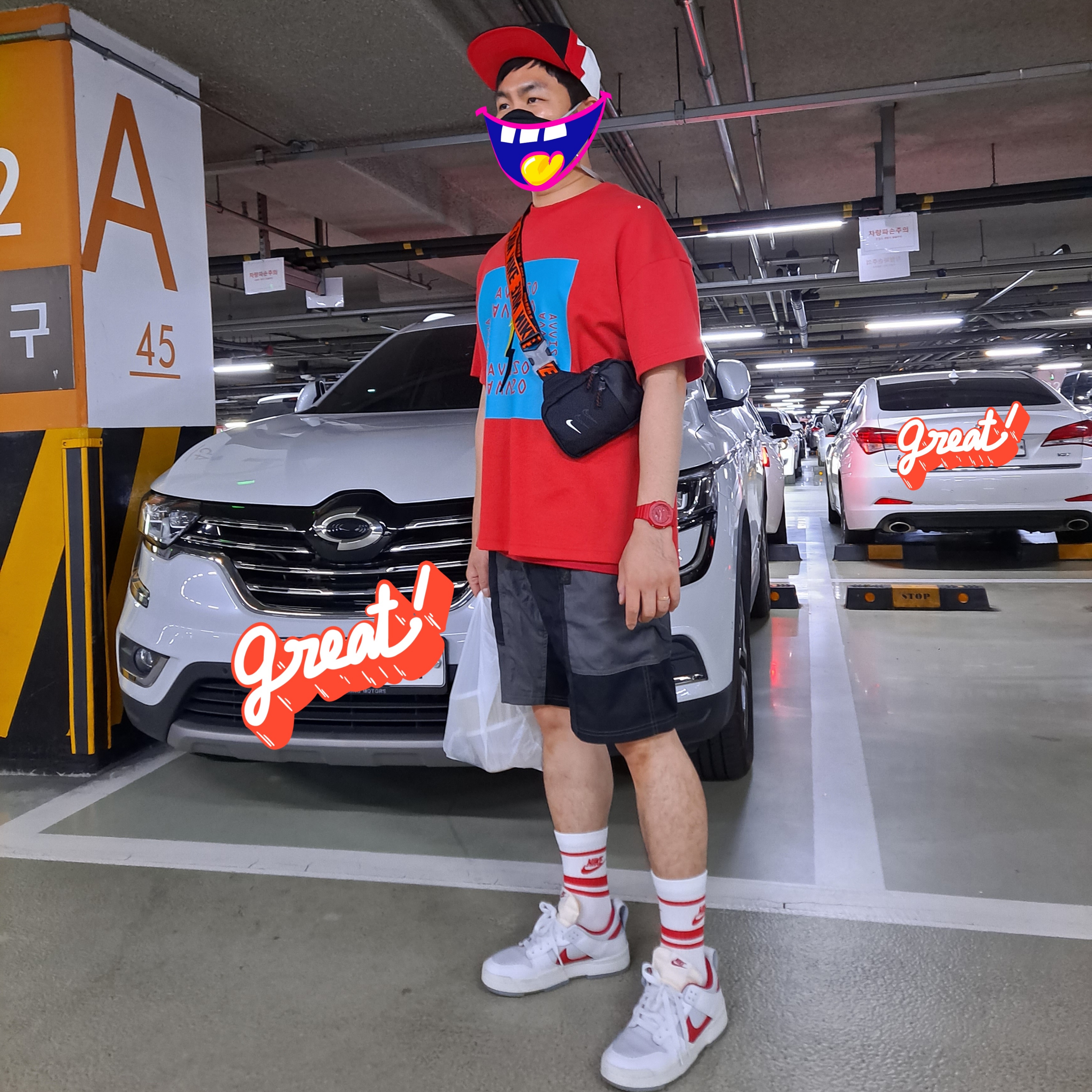 (W) Nike Dunk Low Disrupt Gym Red 착용 스타일