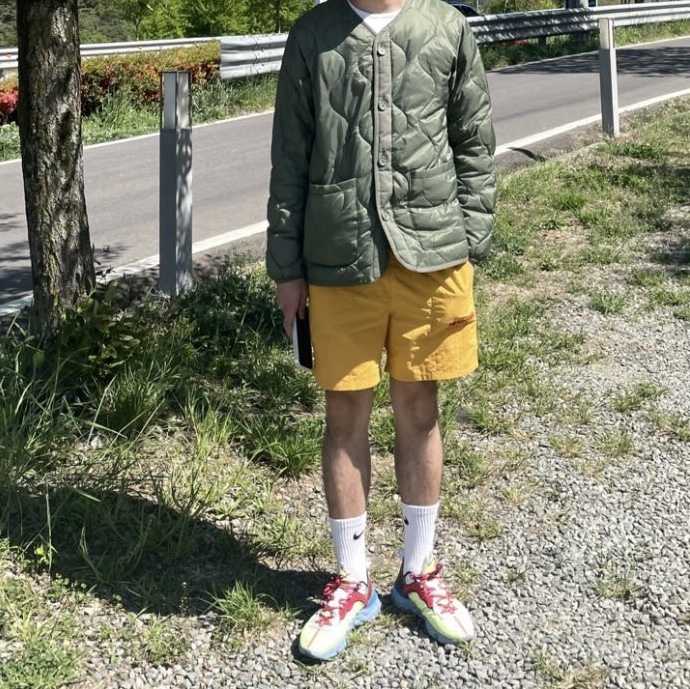Nike x Undercover React Element 87 Volt 착용 스타일