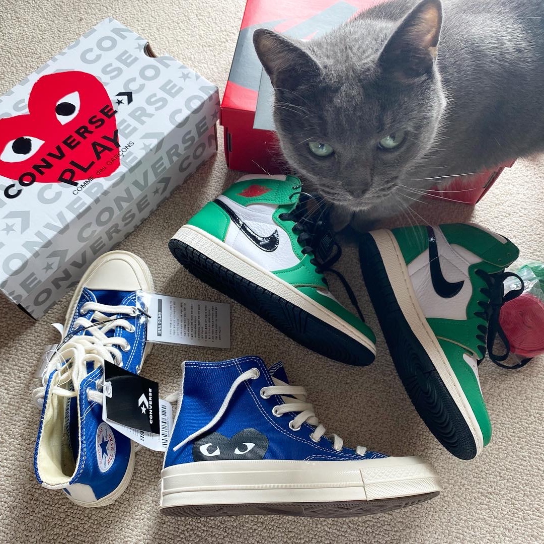 (W) Jordan 1 Retro High OG Lucky Green 착용 스타일
