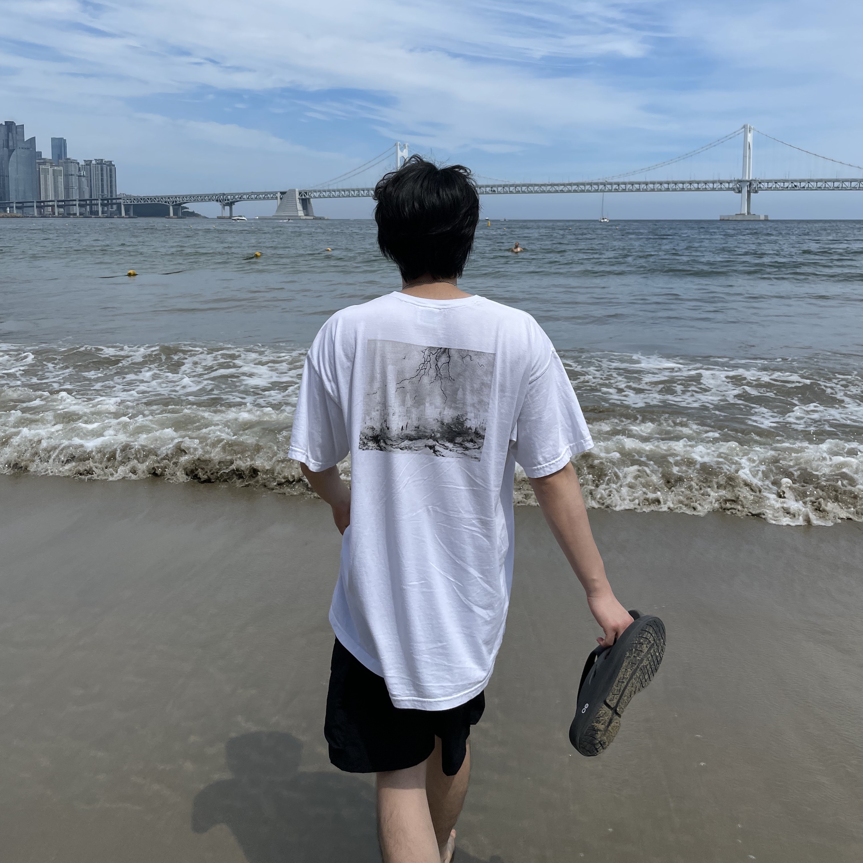Oofos OOriginal Black 착용 스타일