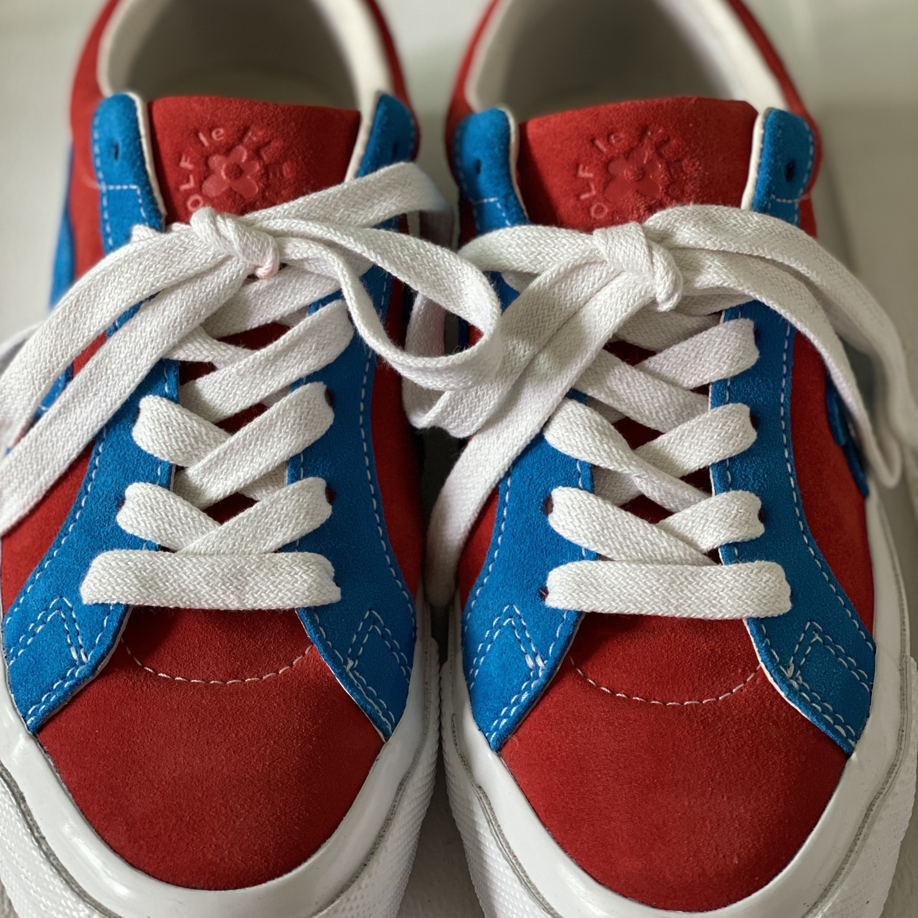 Converse x Golf le Fleur One Star Ox Red Blue 착용 스타일 - 2