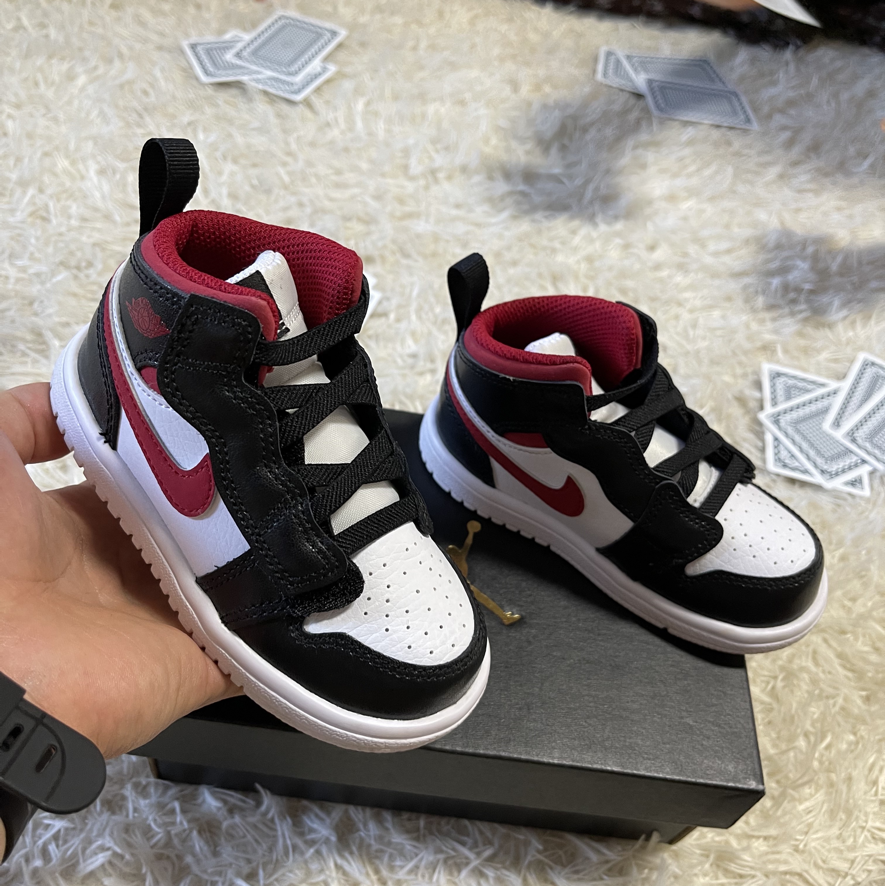(PS) Jordan 1 White Gym Red Black 착용 스타일