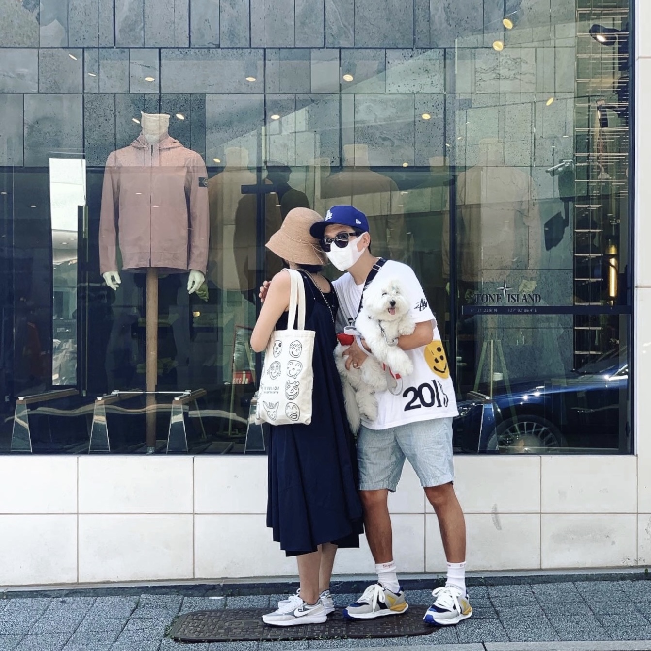 Maison Mihara Yasuhiro x Nigel Cabourn FR Army Sneakers Navy, Nike Waffle One Infinite Lilac 착용 스타일 - 1