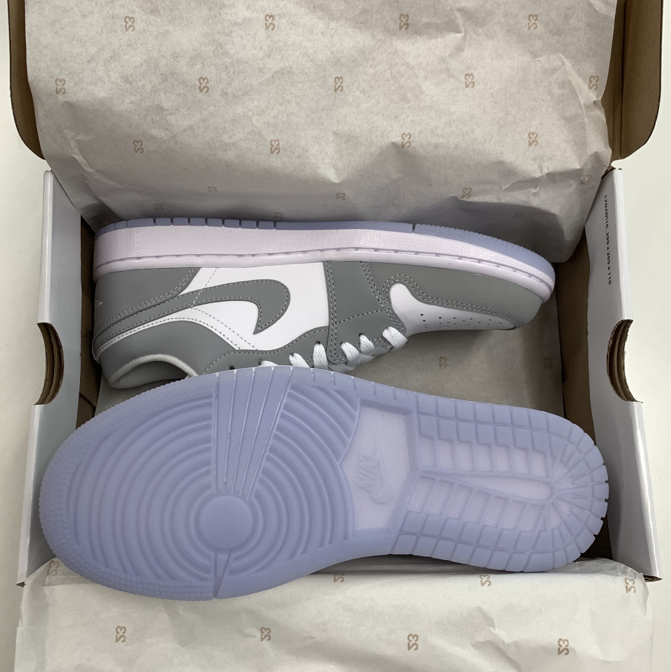 (W) Jordan 1 Low White Wolf Grey 착용 스타일 - 2