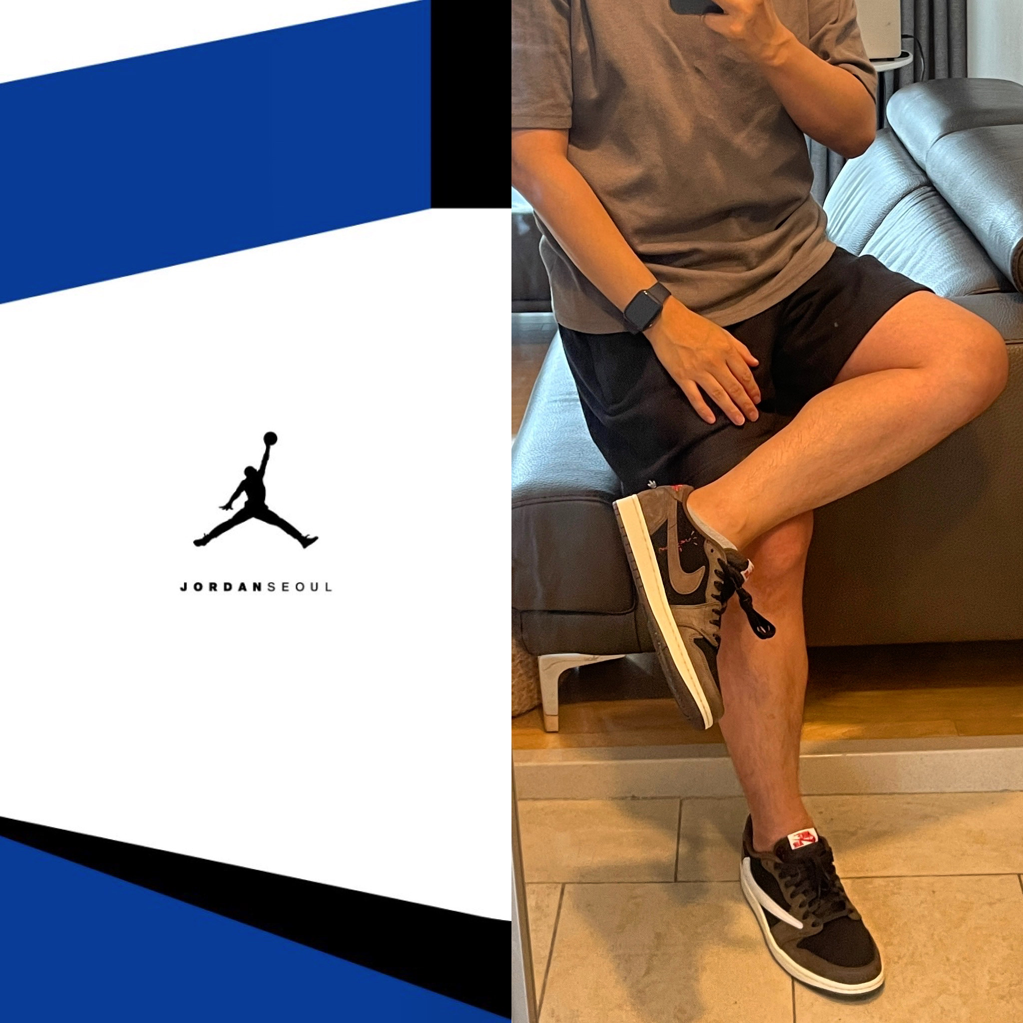 Jordan 1 x Travis Scott Retro Low OG SP Mocha 착용 스타일