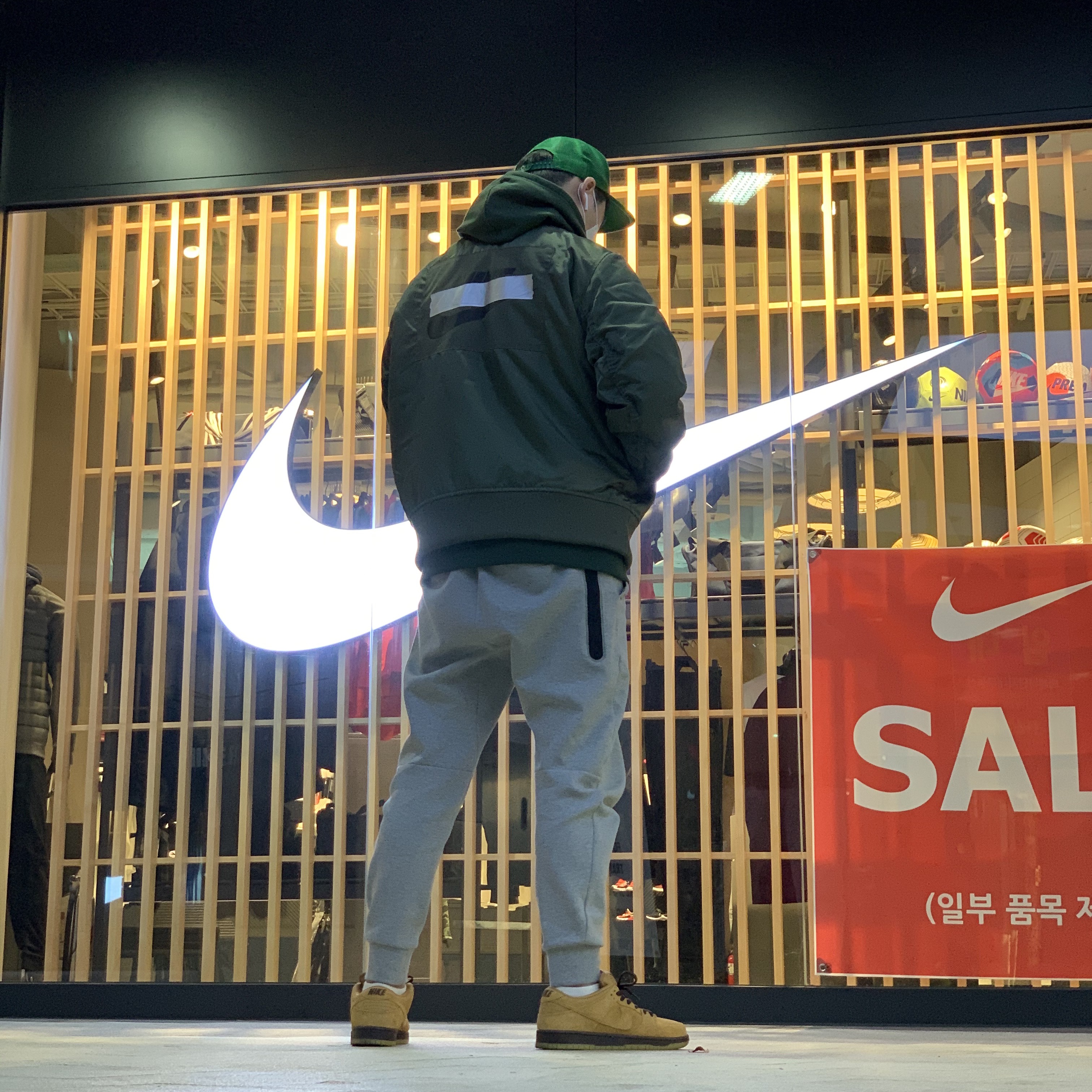 Nike NSW Punk Bomber Jacket - Asia, Nike SB Dunk Low Pro Wheat 2020 착용 스타일