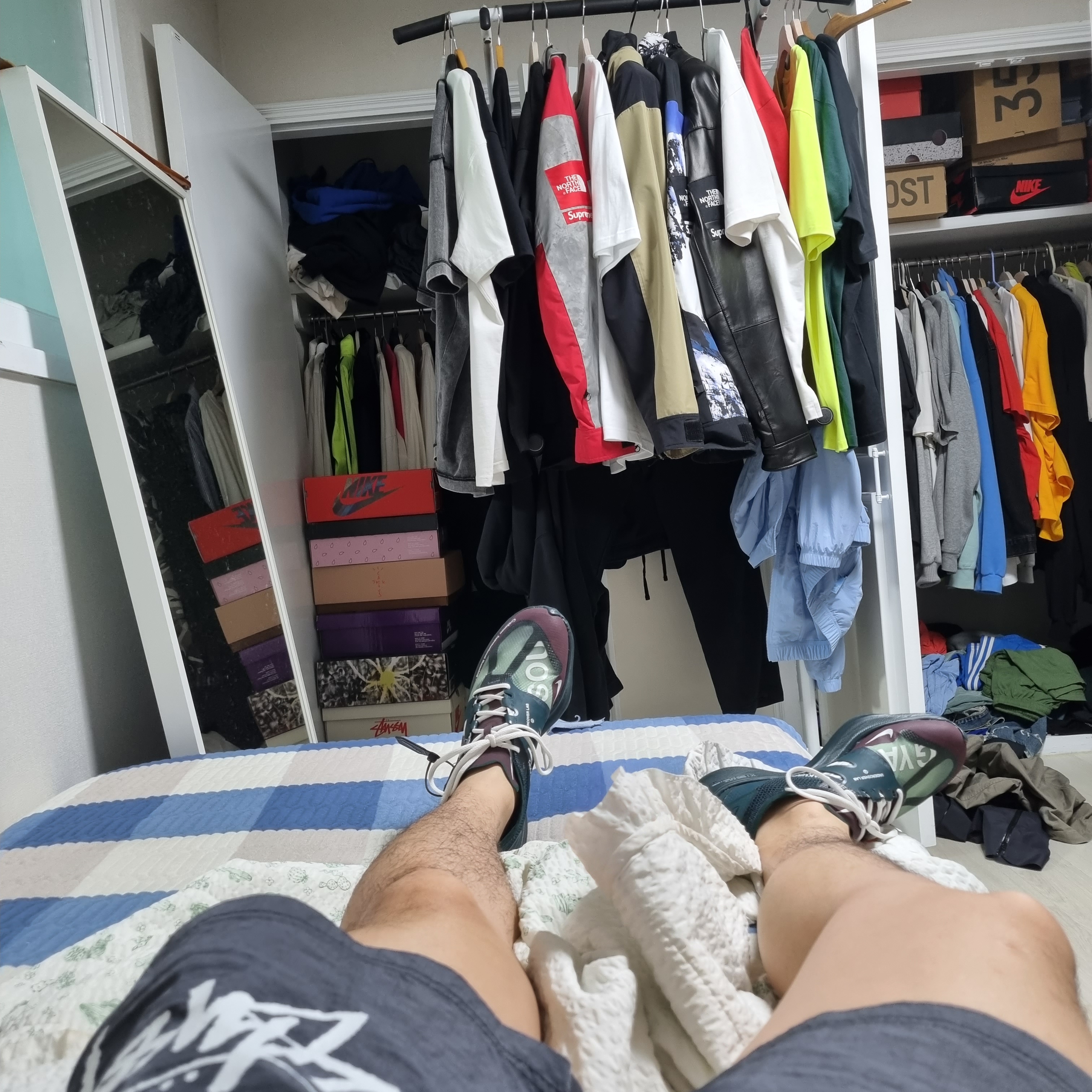 Nike x Undercover Gyakusou ZoomX VaporFly Next% Midnight Spruce 착용 스타일 - 2