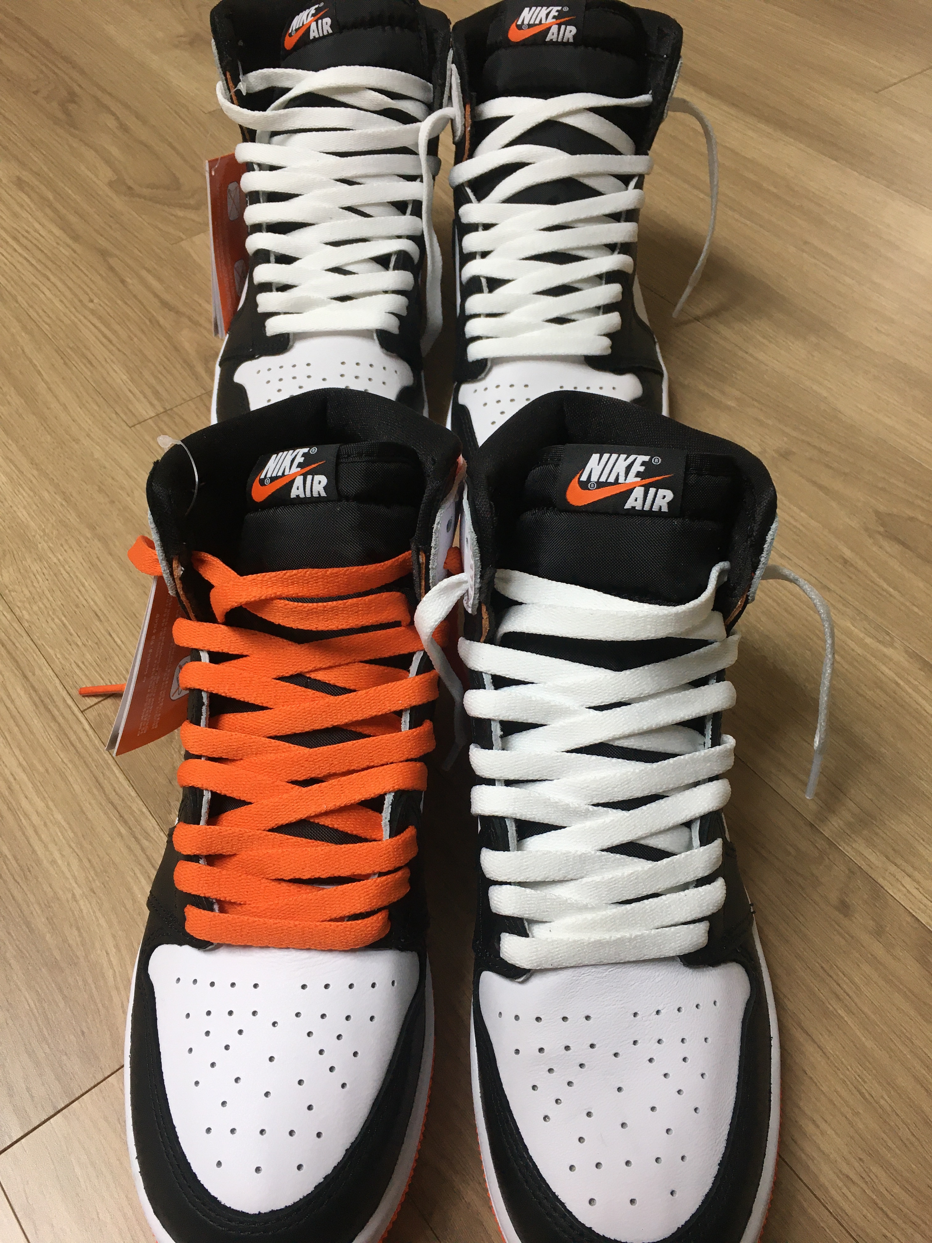 Jordan 1 Retro High OG Electro Orange, (GS) Jordan 1 Retro High OG Electro Orange 착용 스타일 - 2