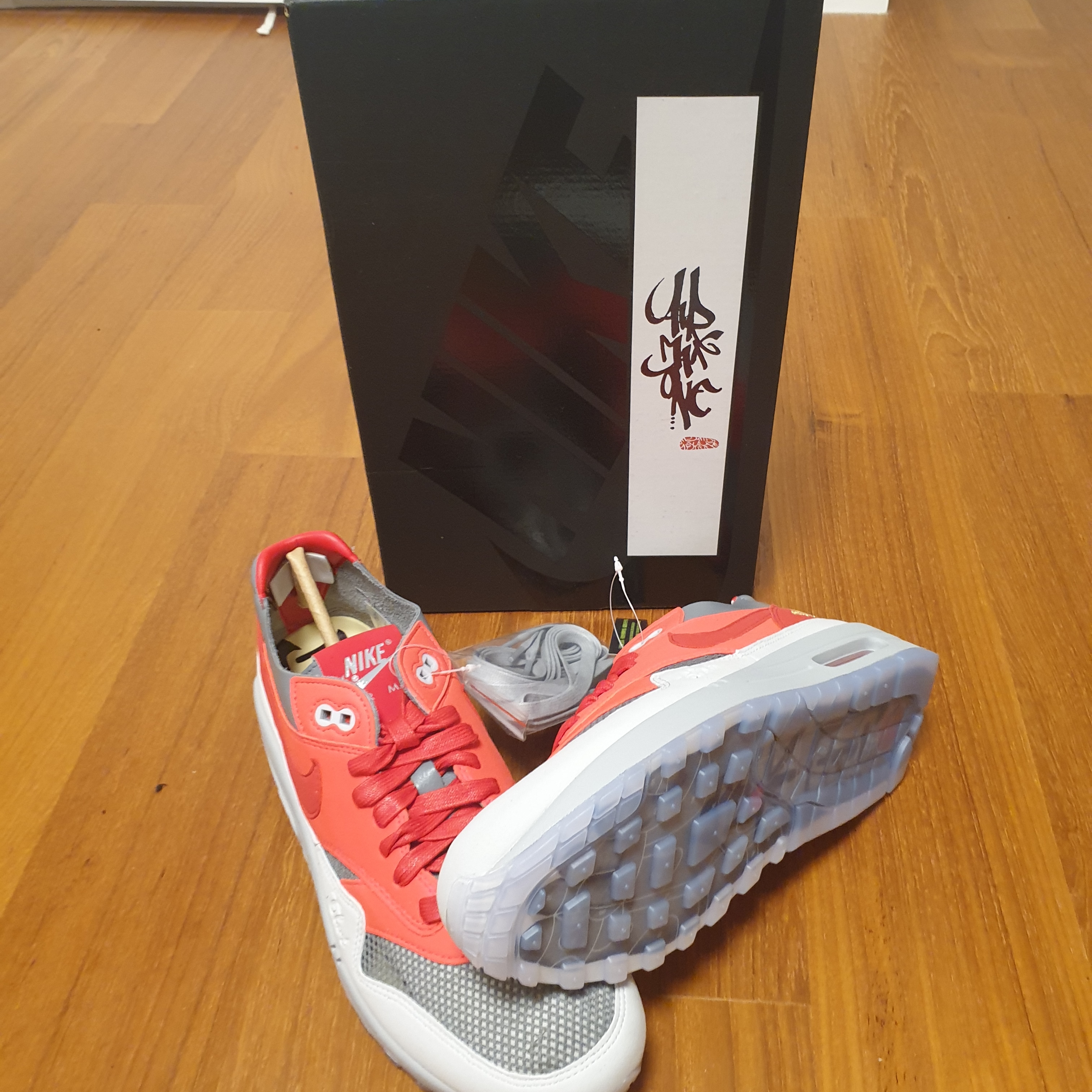 Nike x Clot Air Max 1 Solar Red 착용 스타일 - 2