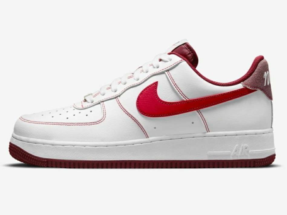 Nike Air Force 1 '07 First Use White Team Red 착용 스타일 - 1